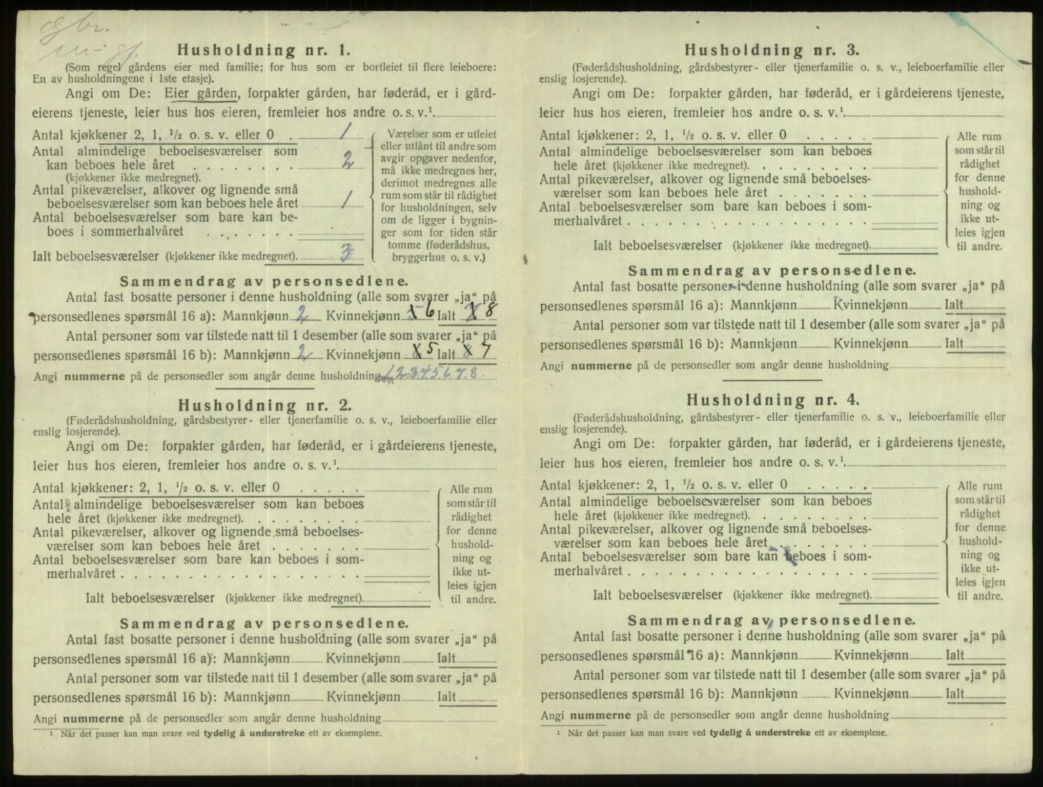 SAB, 1920 census for Gloppen, 1920, p. 387