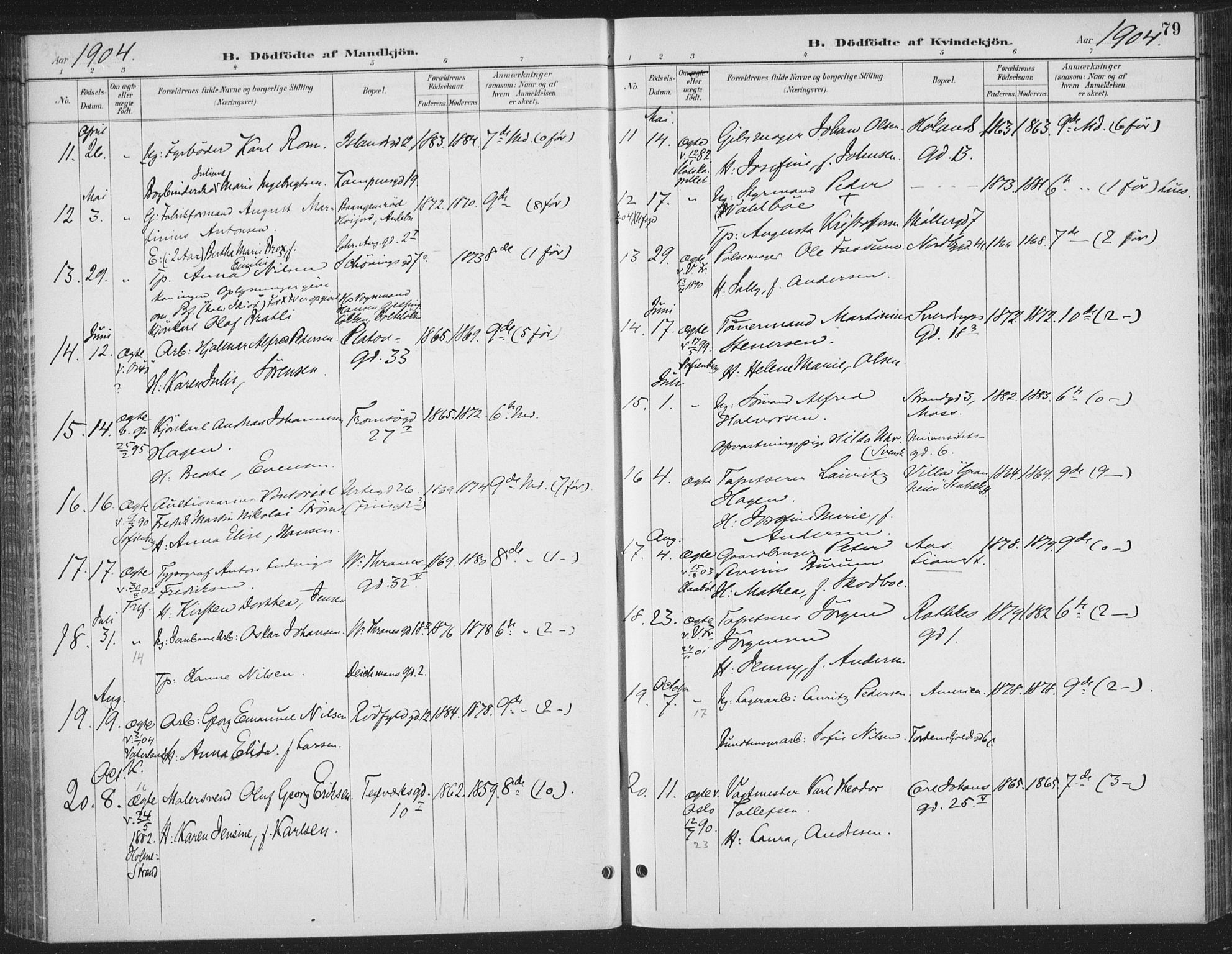 Rikshospitalet prestekontor Kirkebøker, SAO/A-10309b/F/L0010: Parish register (official) no. 10, 1888-1912, p. 79