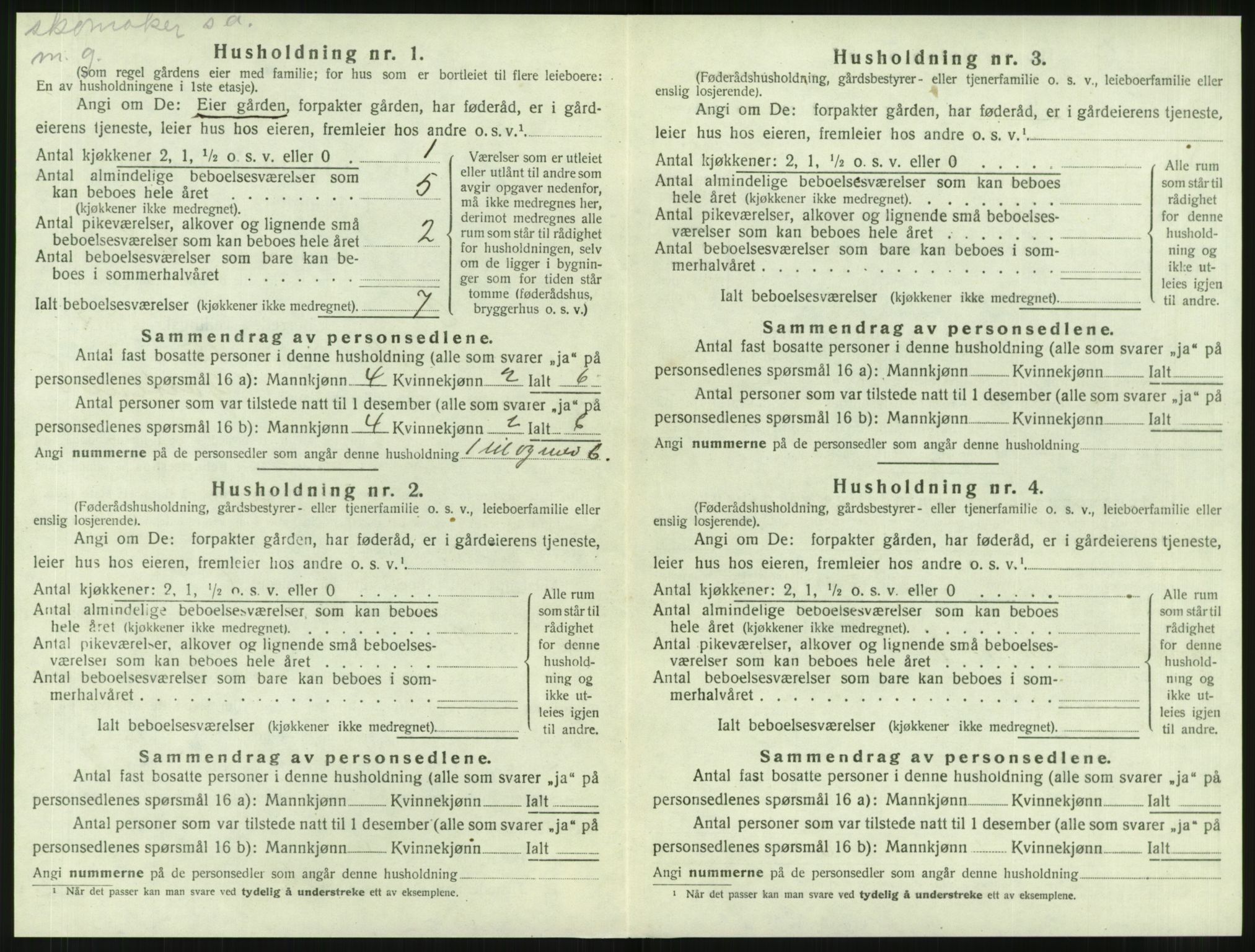 SAT, 1920 census for Stod, 1920, p. 411