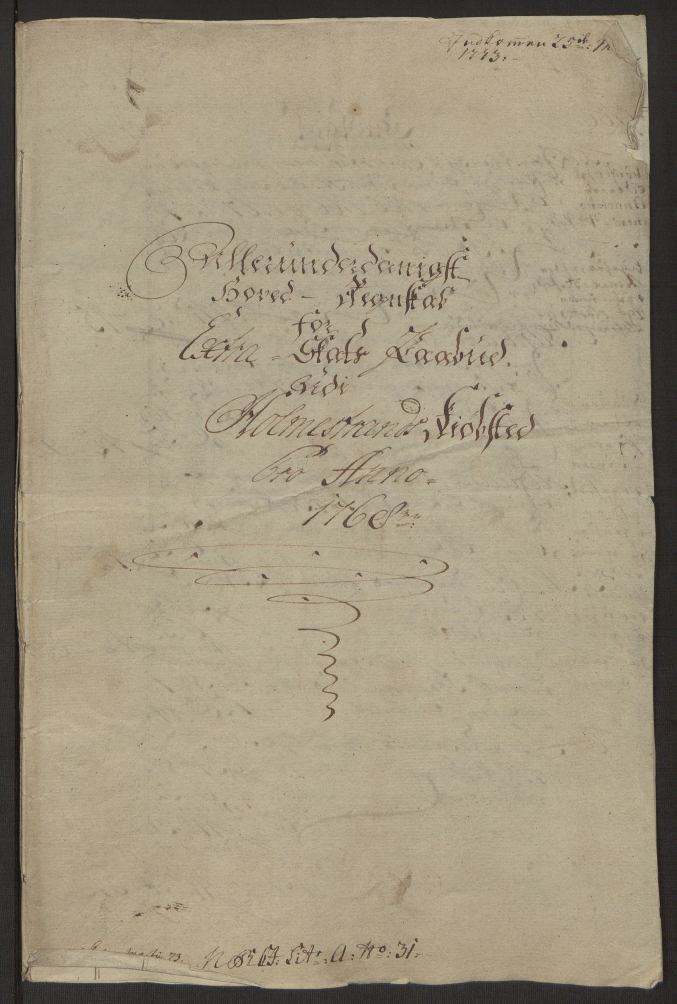 Rentekammeret inntil 1814, Reviderte regnskaper, Byregnskaper, AV/RA-EA-4066/R/Rh/L0163/0001: [H4] Kontribusjonsregnskap / Ekstraskatt, Holmestrand, 1762-1772, p. 377