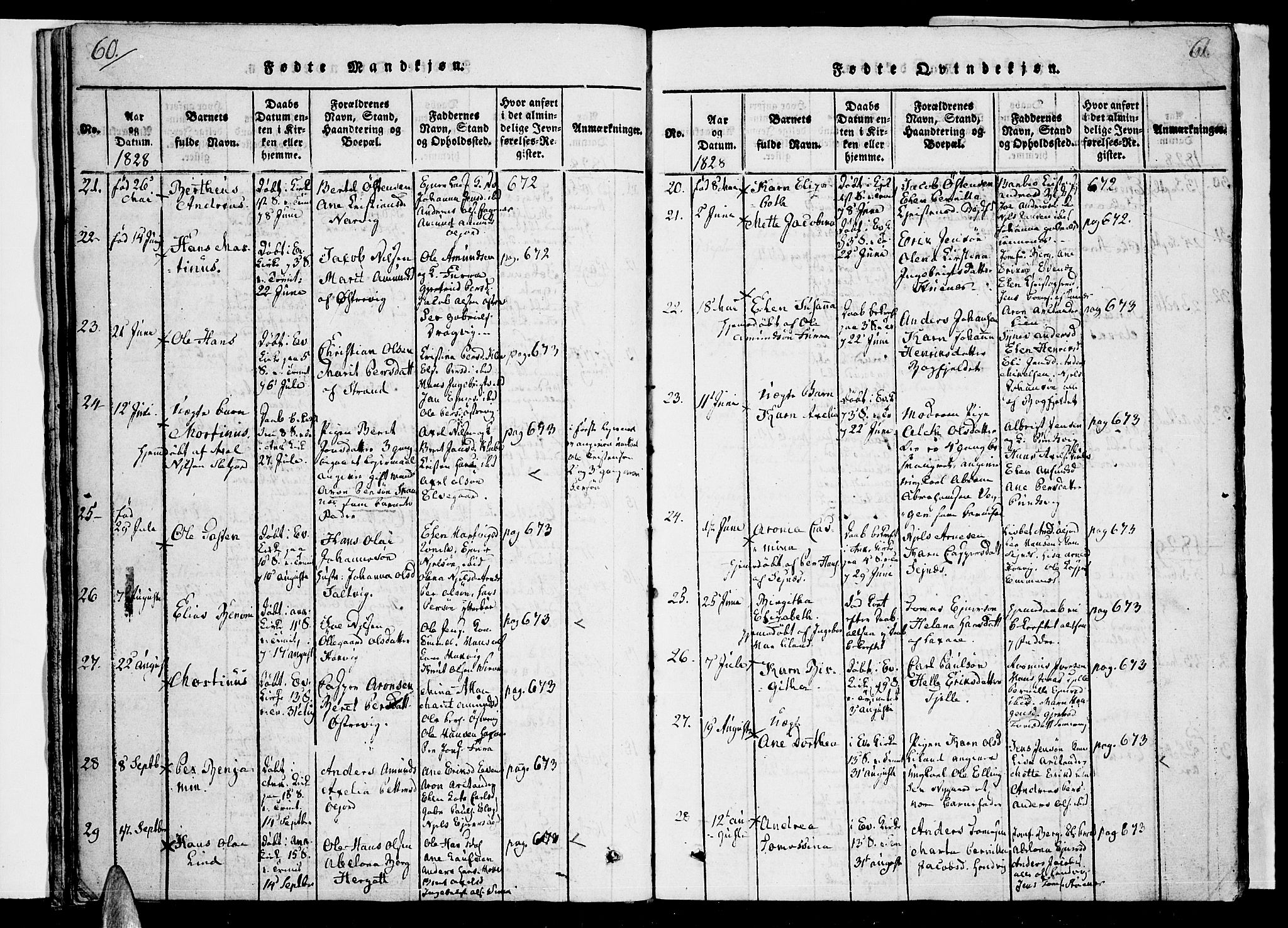 Ministerialprotokoller, klokkerbøker og fødselsregistre - Nordland, AV/SAT-A-1459/863/L0894: Parish register (official) no. 863A06, 1821-1851, p. 60-61