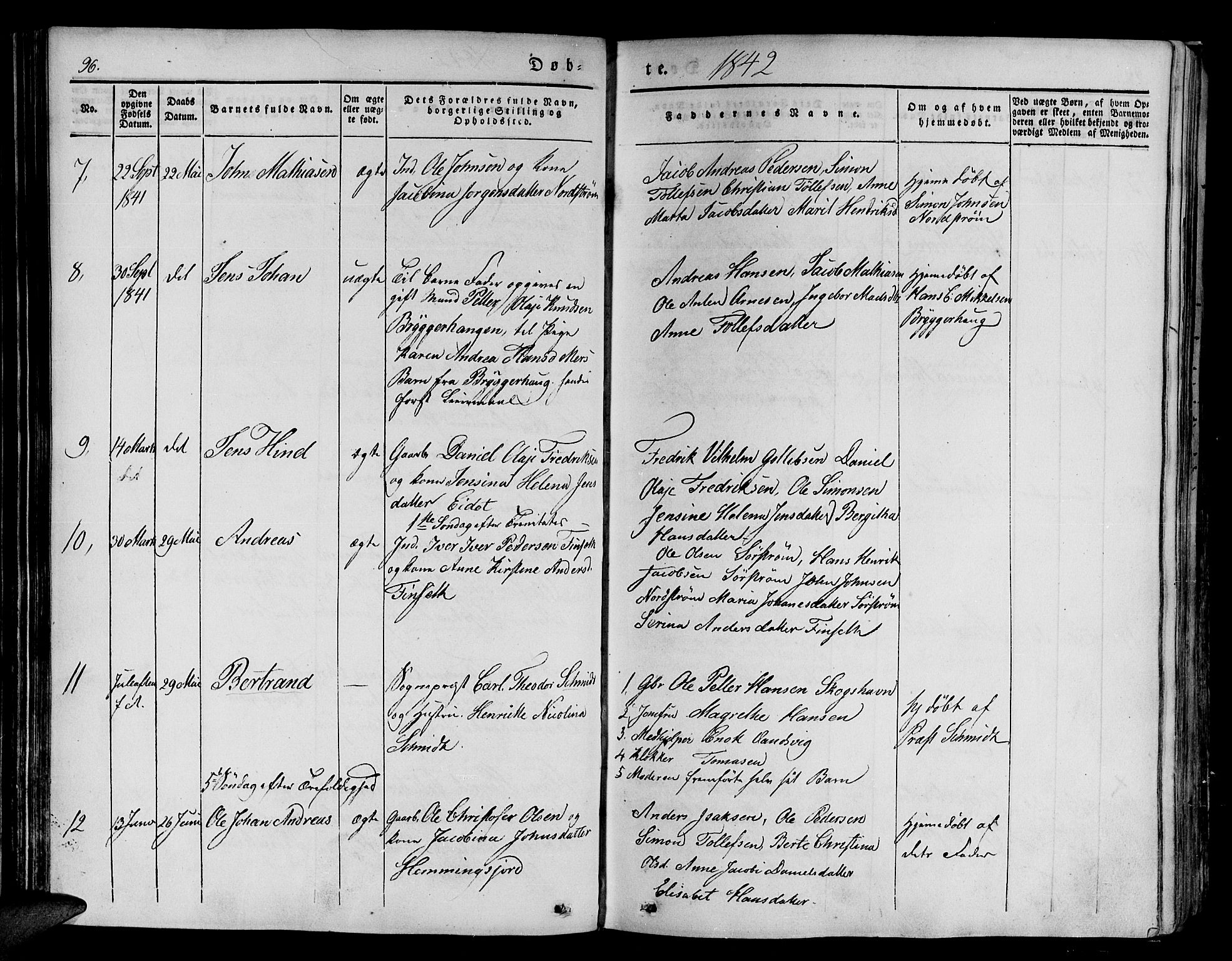Tranøy sokneprestkontor, AV/SATØ-S-1313/I/Ia/Iaa/L0005kirke: Parish register (official) no. 5, 1829-1844, p. 96