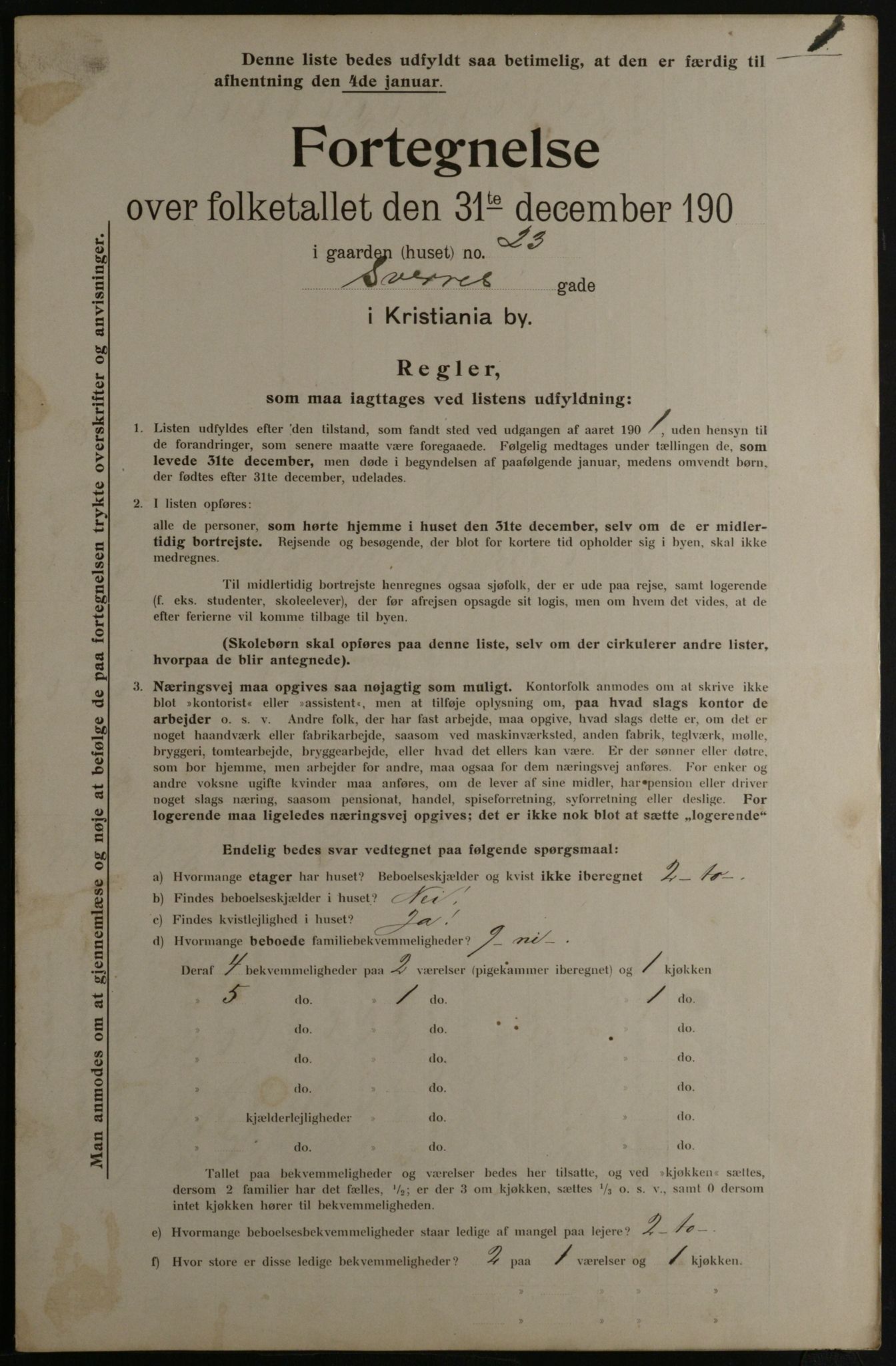 OBA, Municipal Census 1901 for Kristiania, 1901, p. 16306