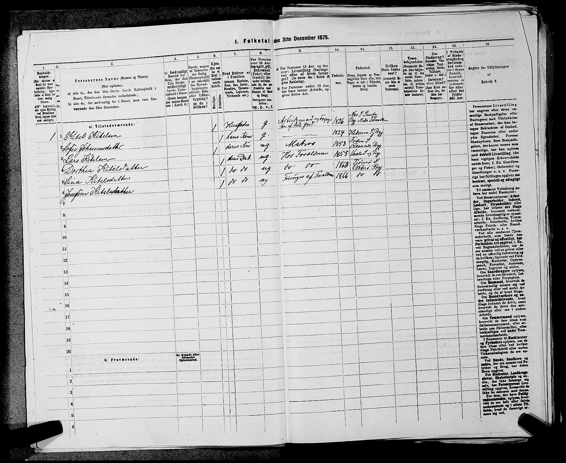 SAKO, 1875 census for 0722P Nøtterøy, 1875, p. 2852