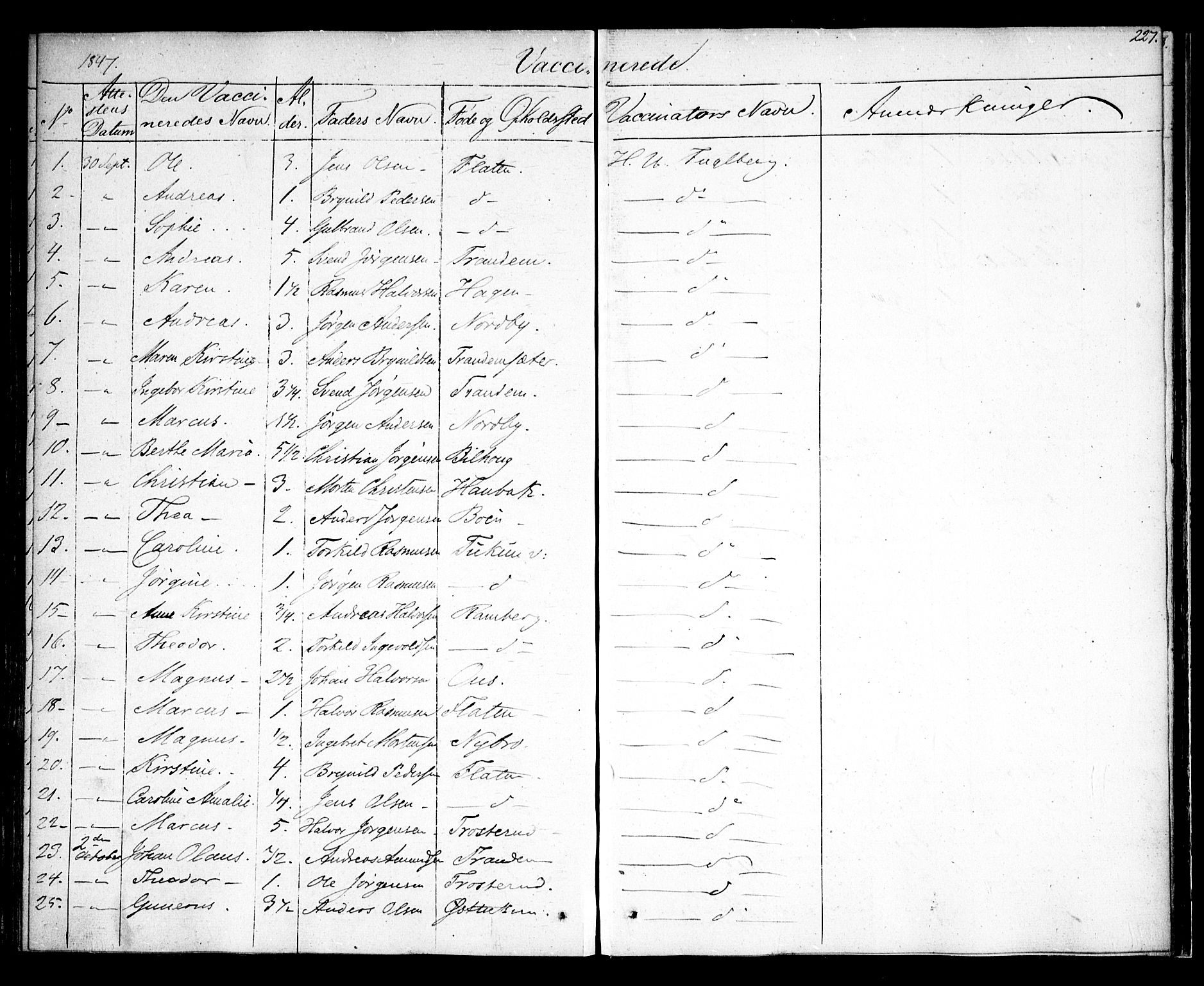 Rødenes prestekontor Kirkebøker, AV/SAO-A-2005/F/Fa/L0005: Parish register (official) no. I 5, 1838-1849, p. 227