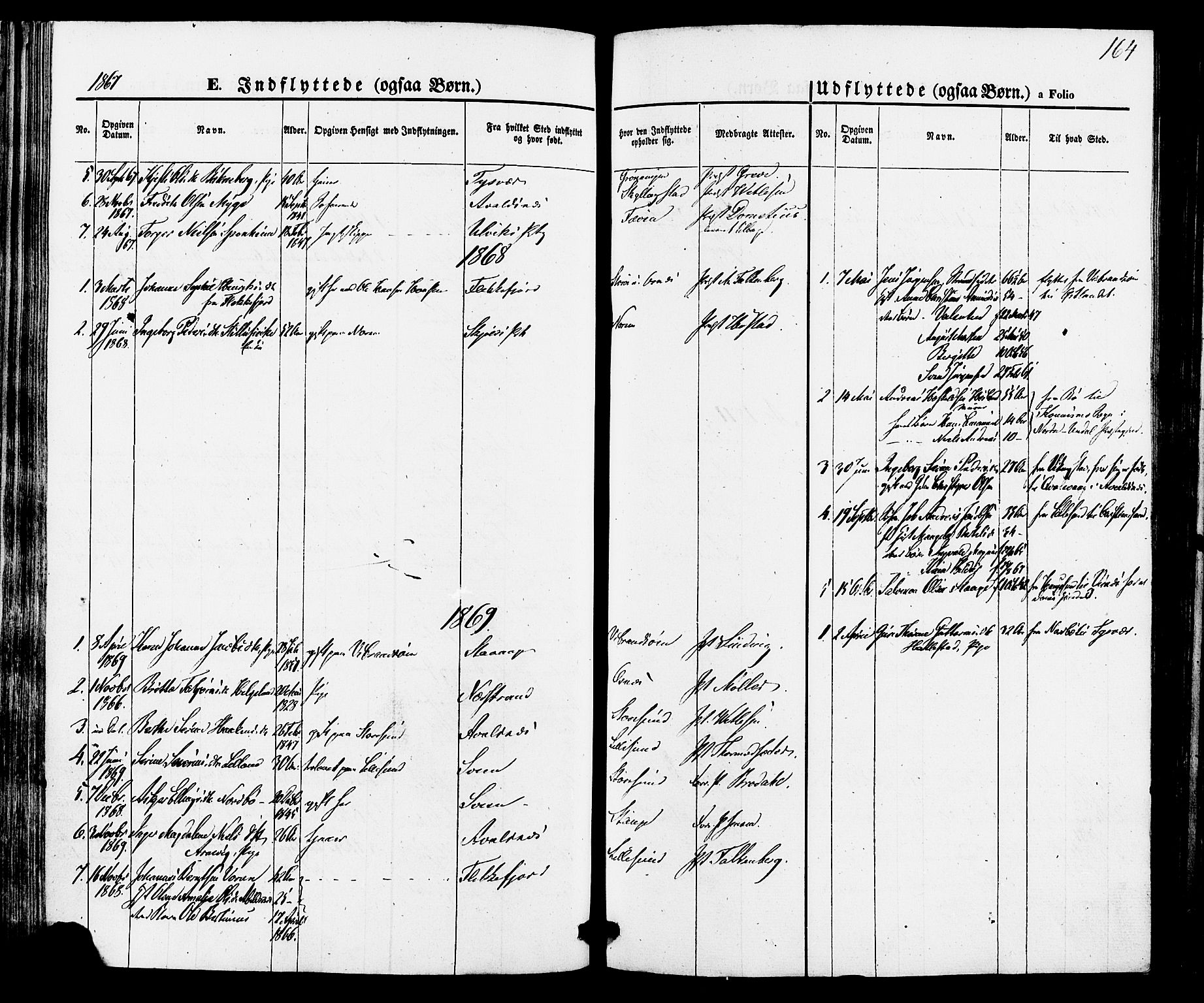 Torvastad sokneprestkontor, AV/SAST-A -101857/H/Ha/Haa/L0010: Parish register (official) no. A 10, 1857-1878, p. 164