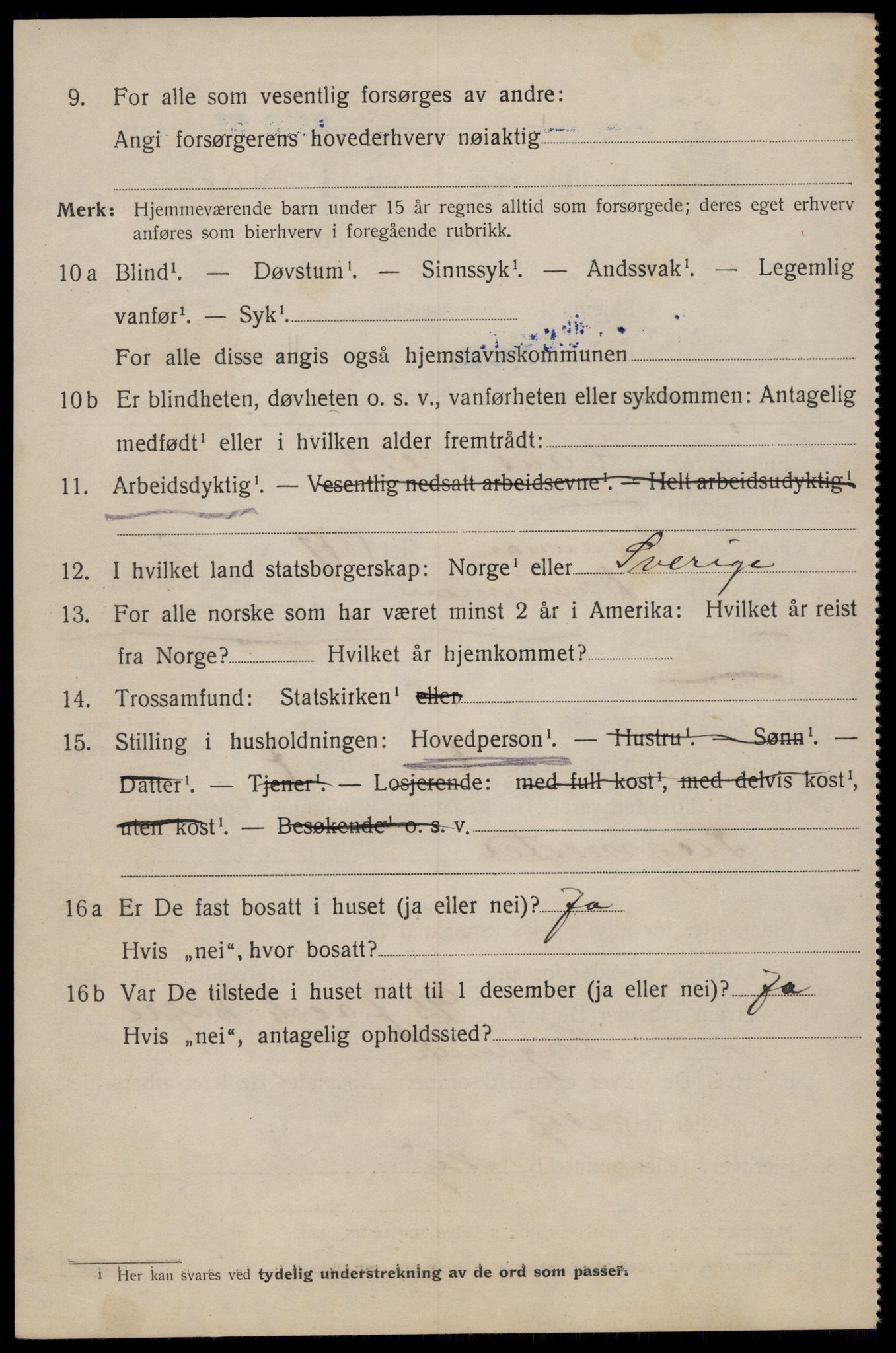 SAT, 1920 census for Trondheim, 1920, p. 46607