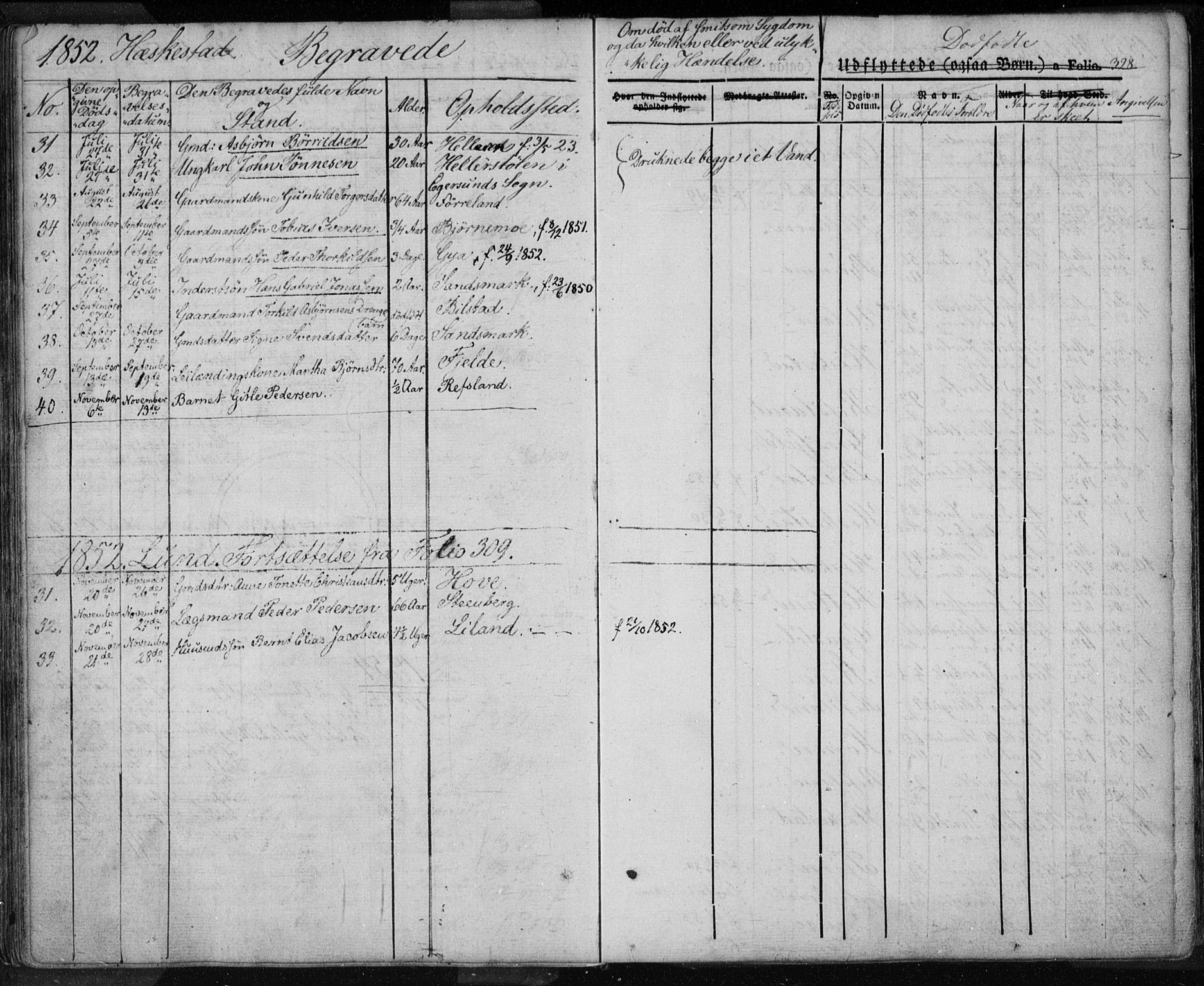 Lund sokneprestkontor, SAST/A-101809/S06/L0008: Parish register (official) no. A 7.2, 1833-1854, p. 328