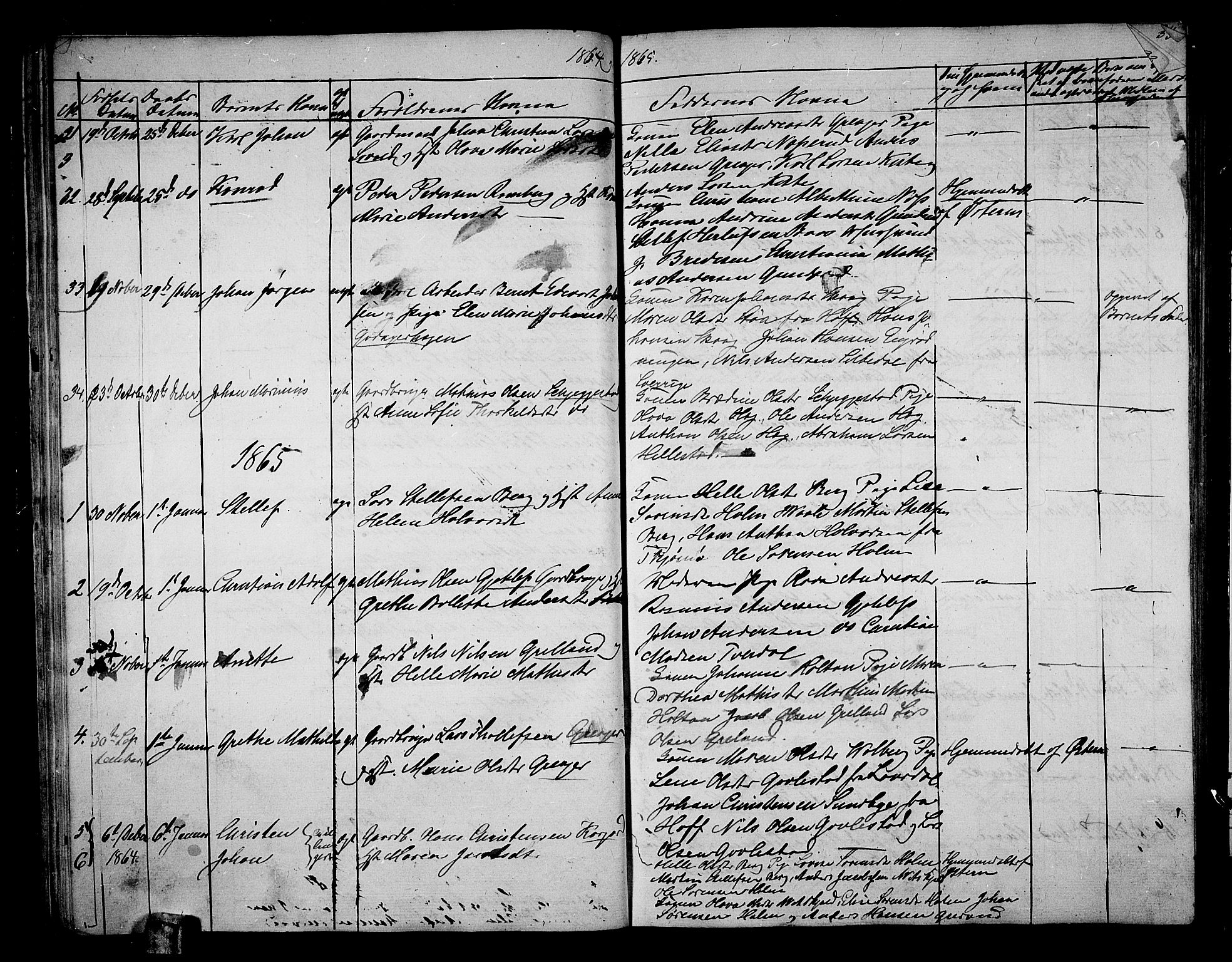 Botne kirkebøker, AV/SAKO-A-340/G/Ga/L0001: Parish register (copy) no. I 1, 1854-1867, p. 32