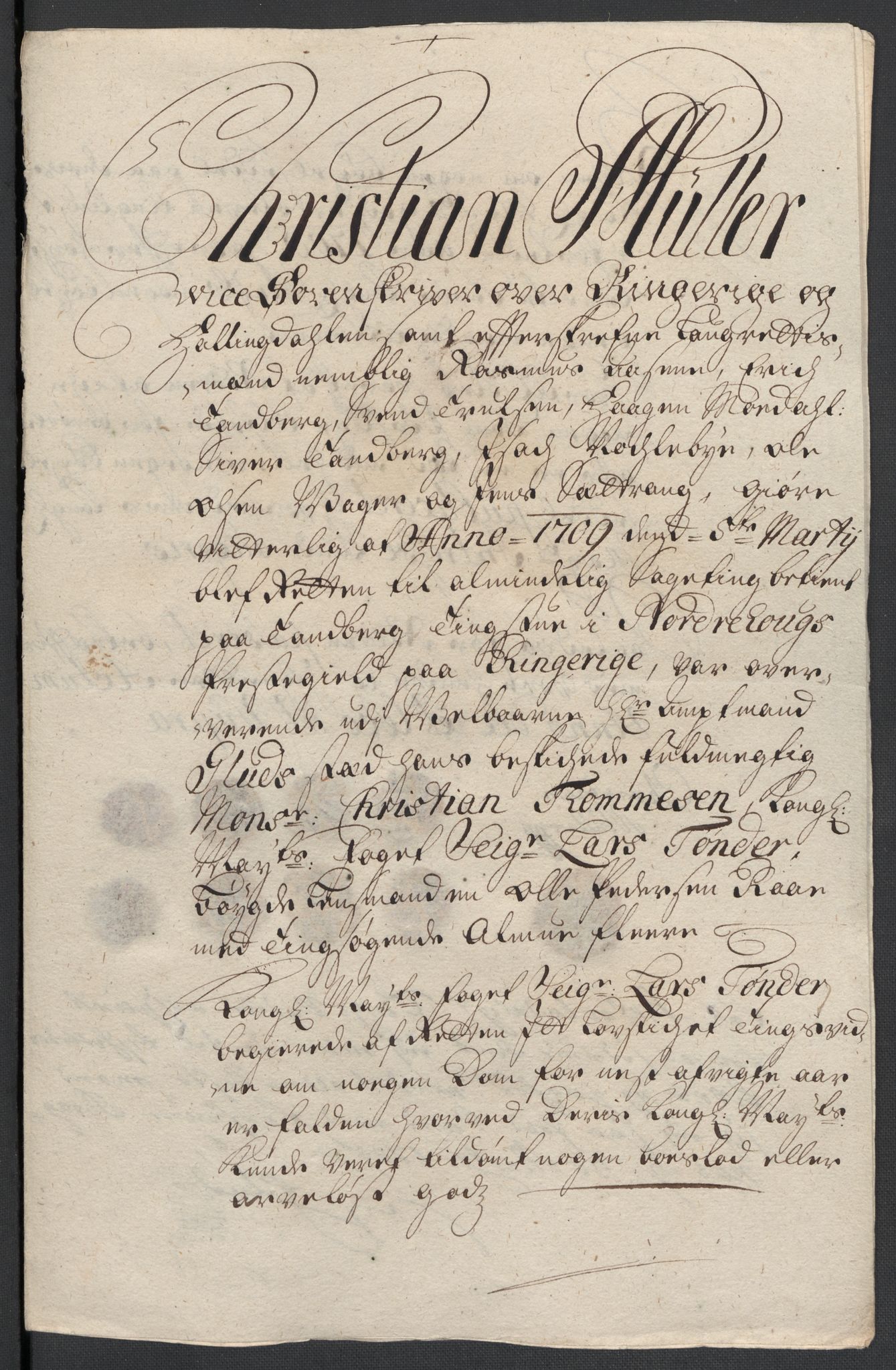 Rentekammeret inntil 1814, Reviderte regnskaper, Fogderegnskap, AV/RA-EA-4092/R22/L1467: Fogderegnskap Ringerike, Hallingdal og Buskerud, 1708, p. 131