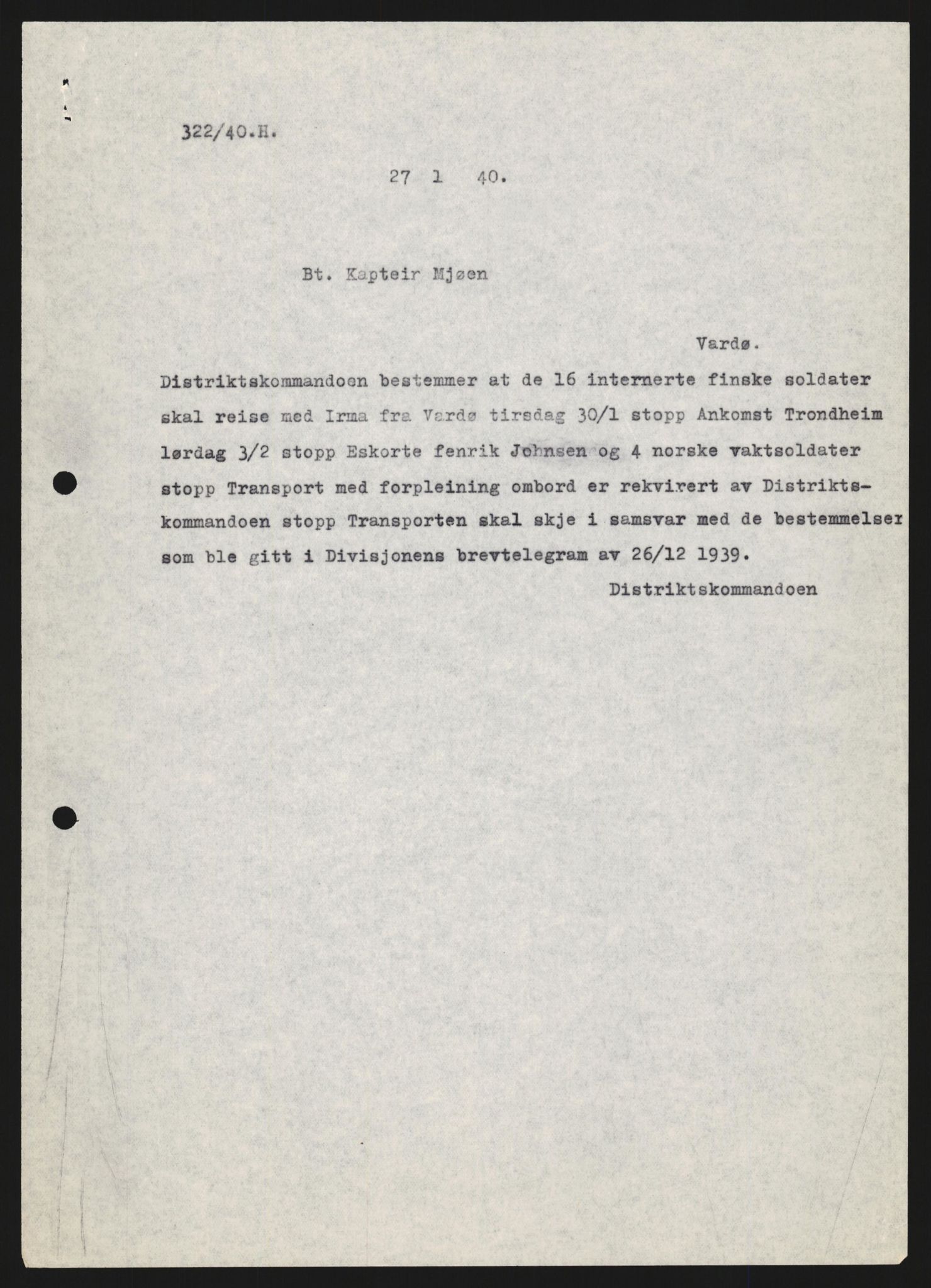 Forsvaret, Forsvarets krigshistoriske avdeling, AV/RA-RAFA-2017/Y/Yb/L0129: II-C-11-600  -  6. Divisjon / 6. Distriktskommando, 1936-1940, p. 292