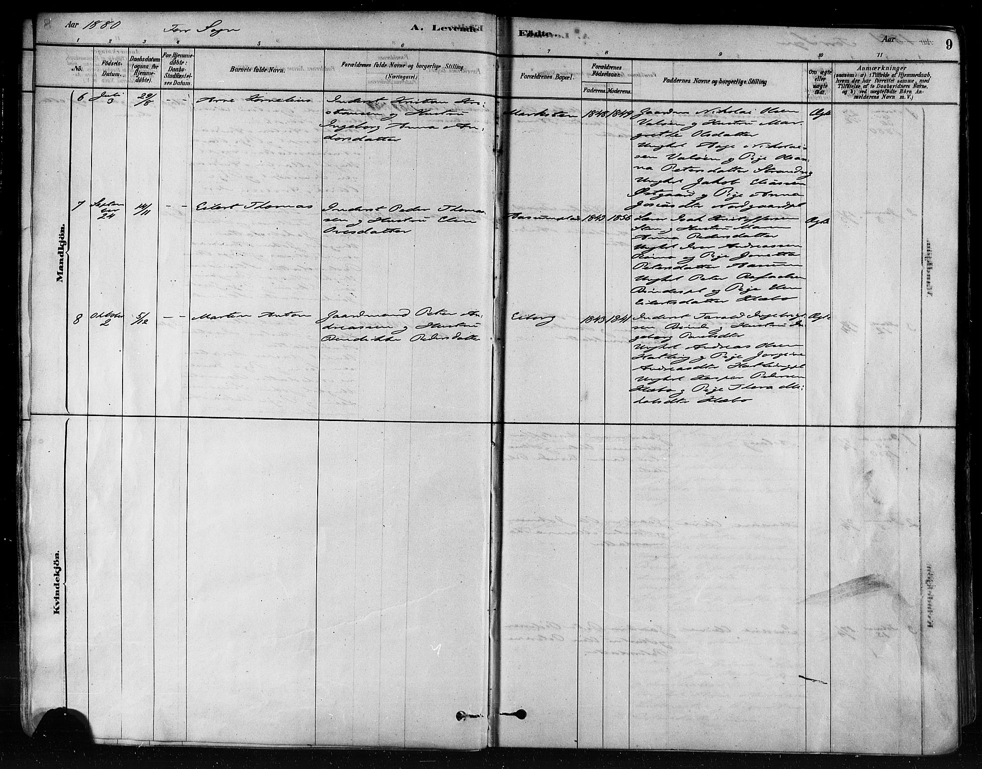 Ministerialprotokoller, klokkerbøker og fødselsregistre - Nord-Trøndelag, SAT/A-1458/746/L0448: Parish register (official) no. 746A07 /1, 1878-1900, p. 9