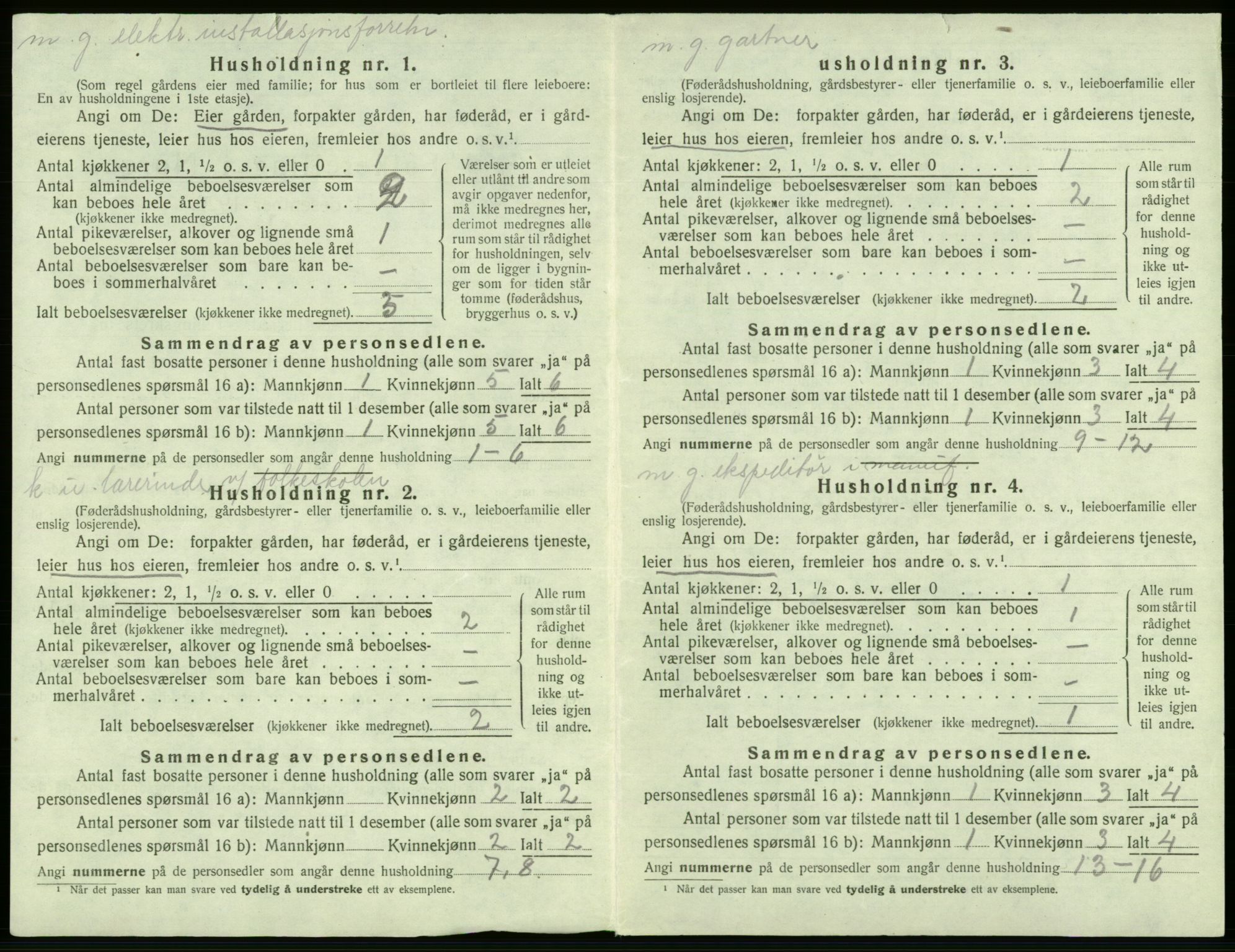 SAB, 1920 census for Fana, 1920, p. 2007