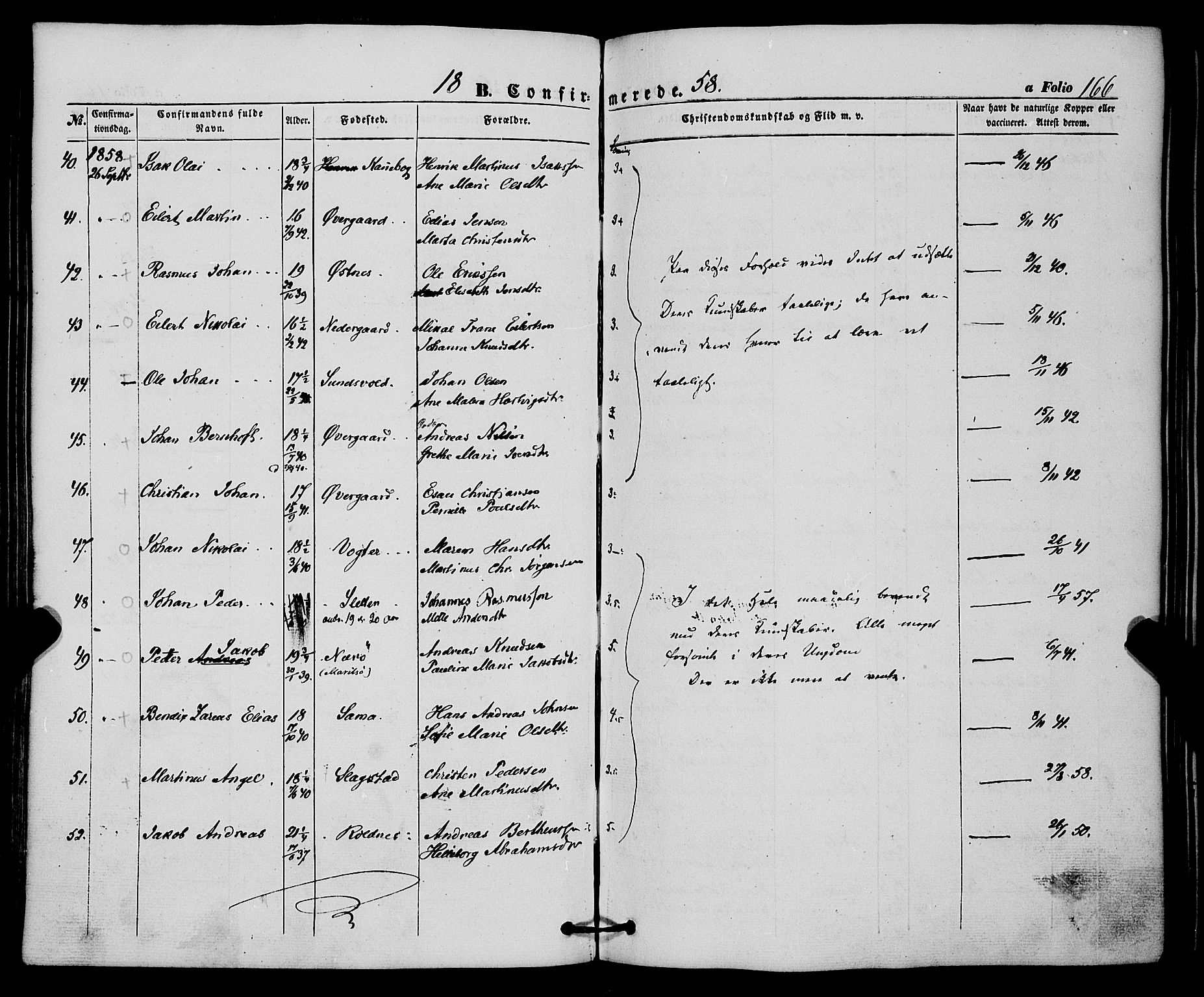 Trondenes sokneprestkontor, AV/SATØ-S-1319/H/Ha/L0011kirke: Parish register (official) no. 11, 1853-1862, p. 166