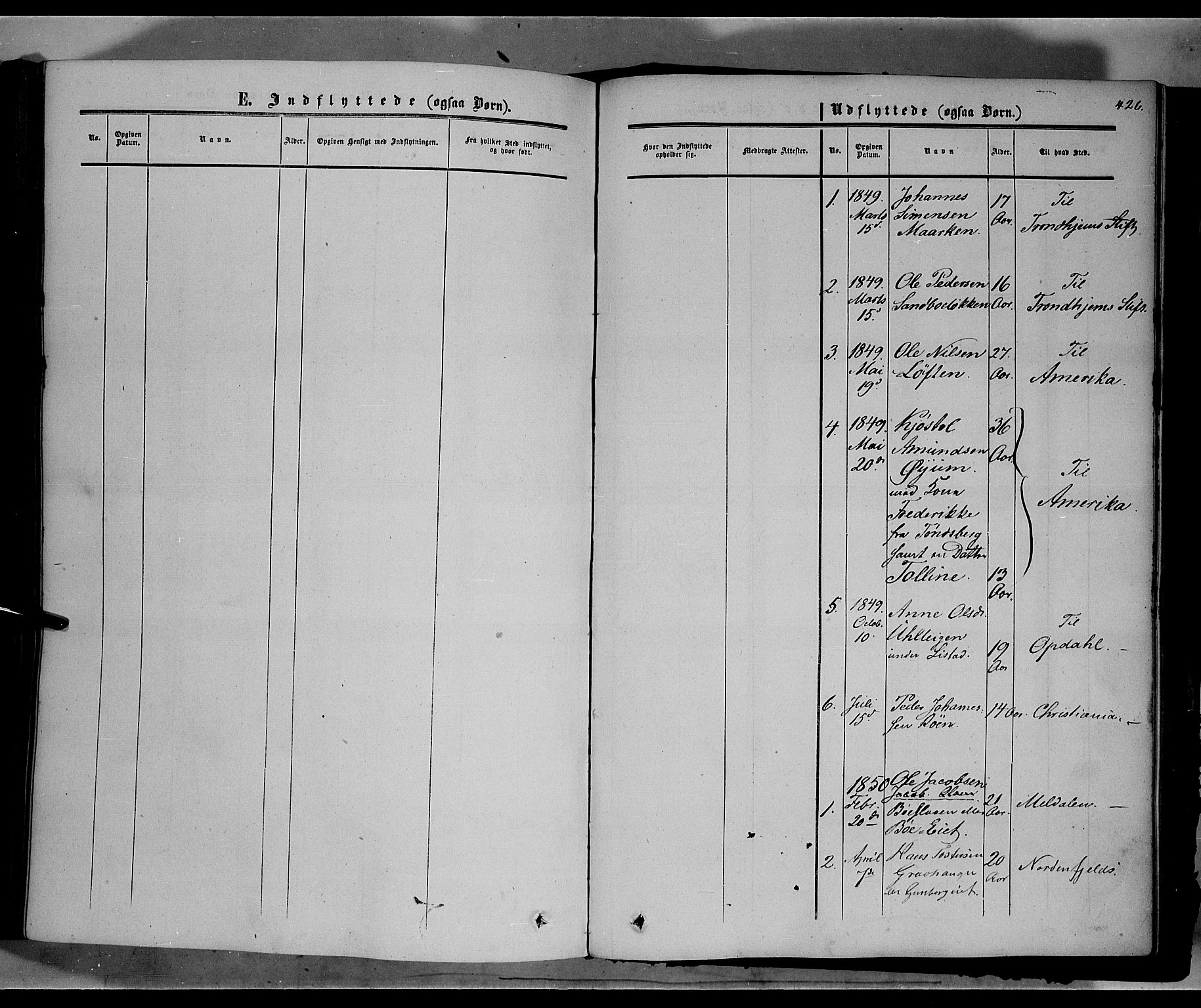 Sør-Fron prestekontor, SAH/PREST-010/H/Ha/Haa/L0001: Parish register (official) no. 1, 1849-1863, p. 426