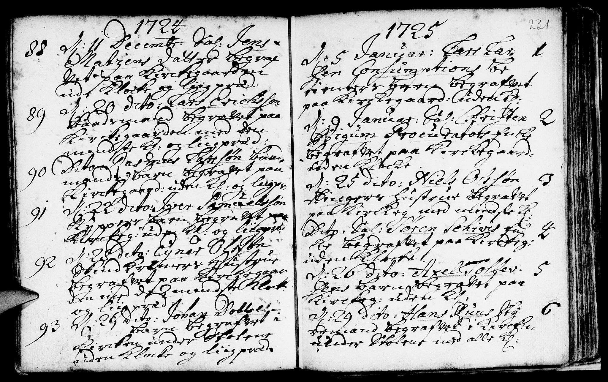 Nykirken Sokneprestembete, SAB/A-77101/H/Haa/L0009: Parish register (official) no. A 9, 1689-1759, p. 231