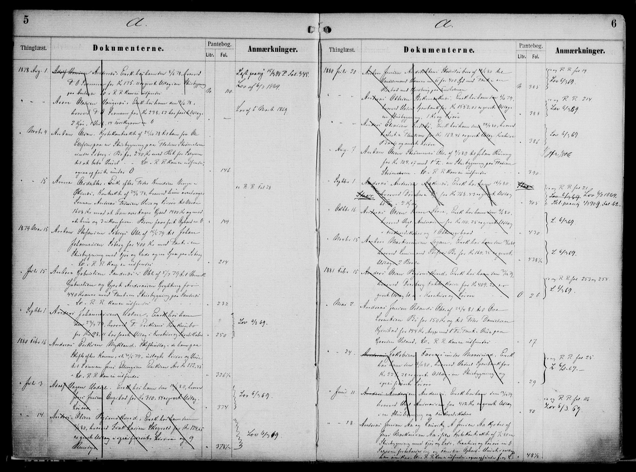 Vesterålen sorenskriveri, SAT/A-4180/1/2/2B/L0005: Mortgage register no. 5, 1887-1913, p. 5-6