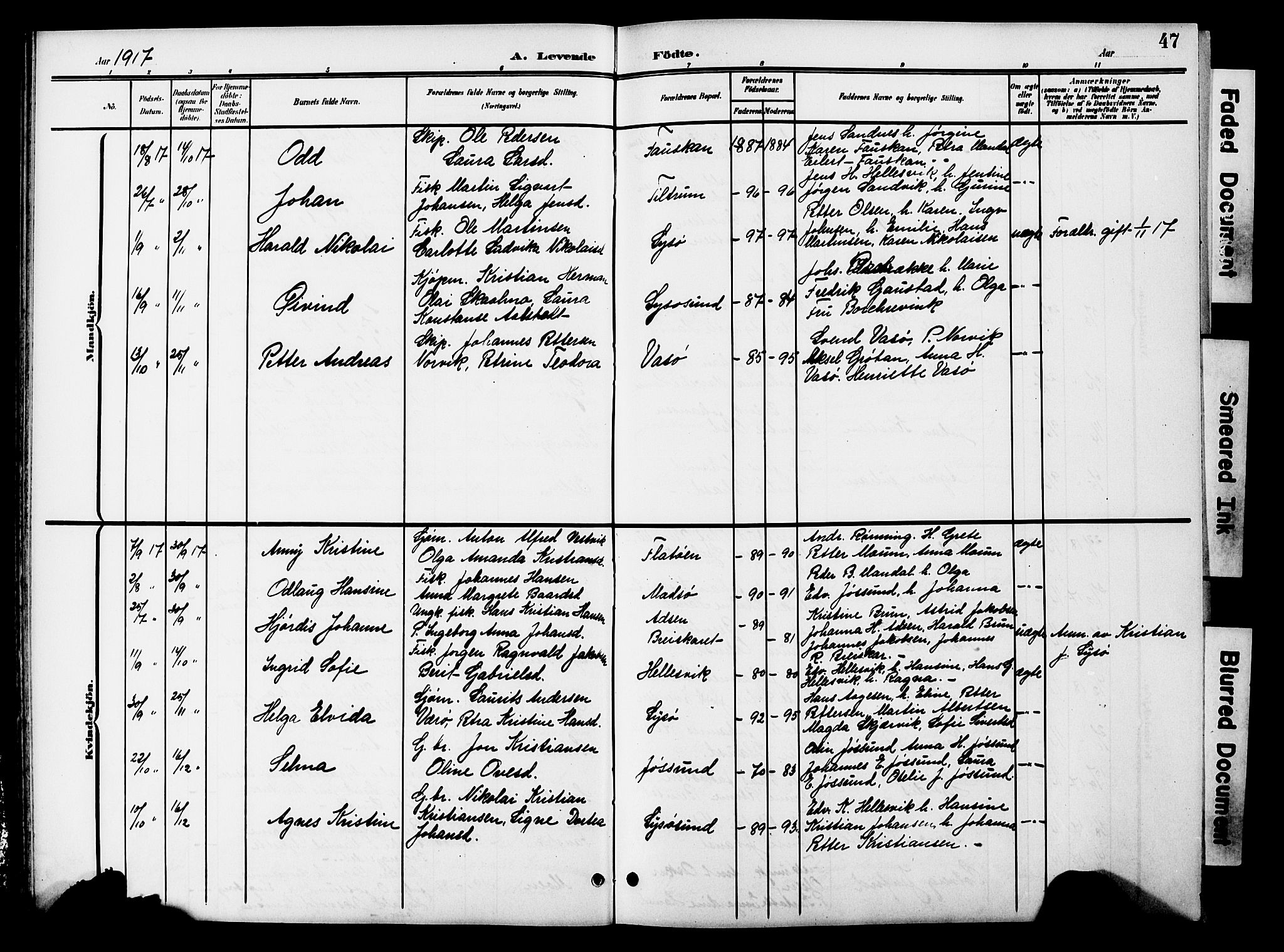 Ministerialprotokoller, klokkerbøker og fødselsregistre - Sør-Trøndelag, SAT/A-1456/654/L0666: Parish register (copy) no. 654C02, 1901-1925, p. 47