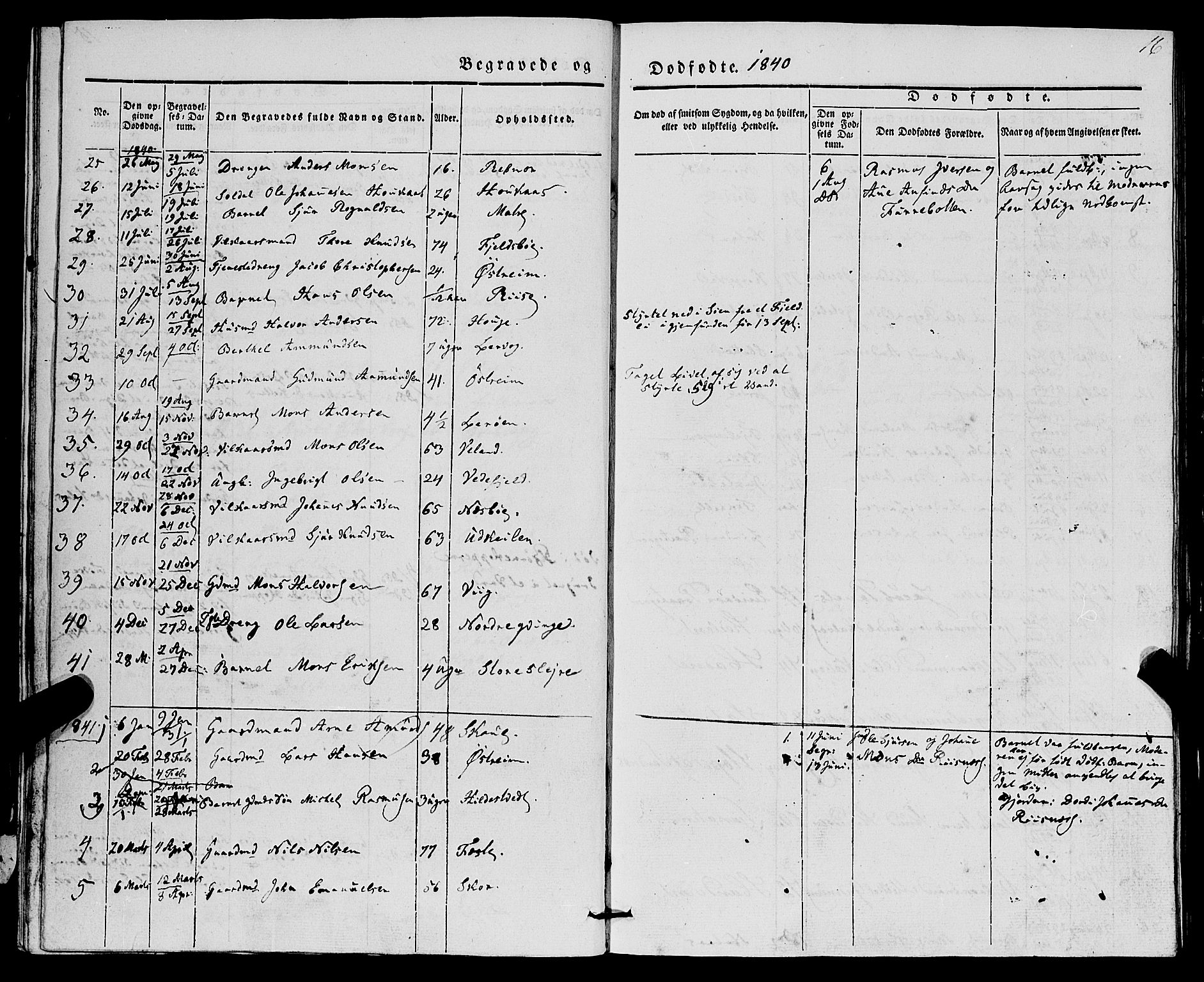 Lindås Sokneprestembete, SAB/A-76701/H/Haa: Parish register (official) no. A 14, 1835-1847, p. 16