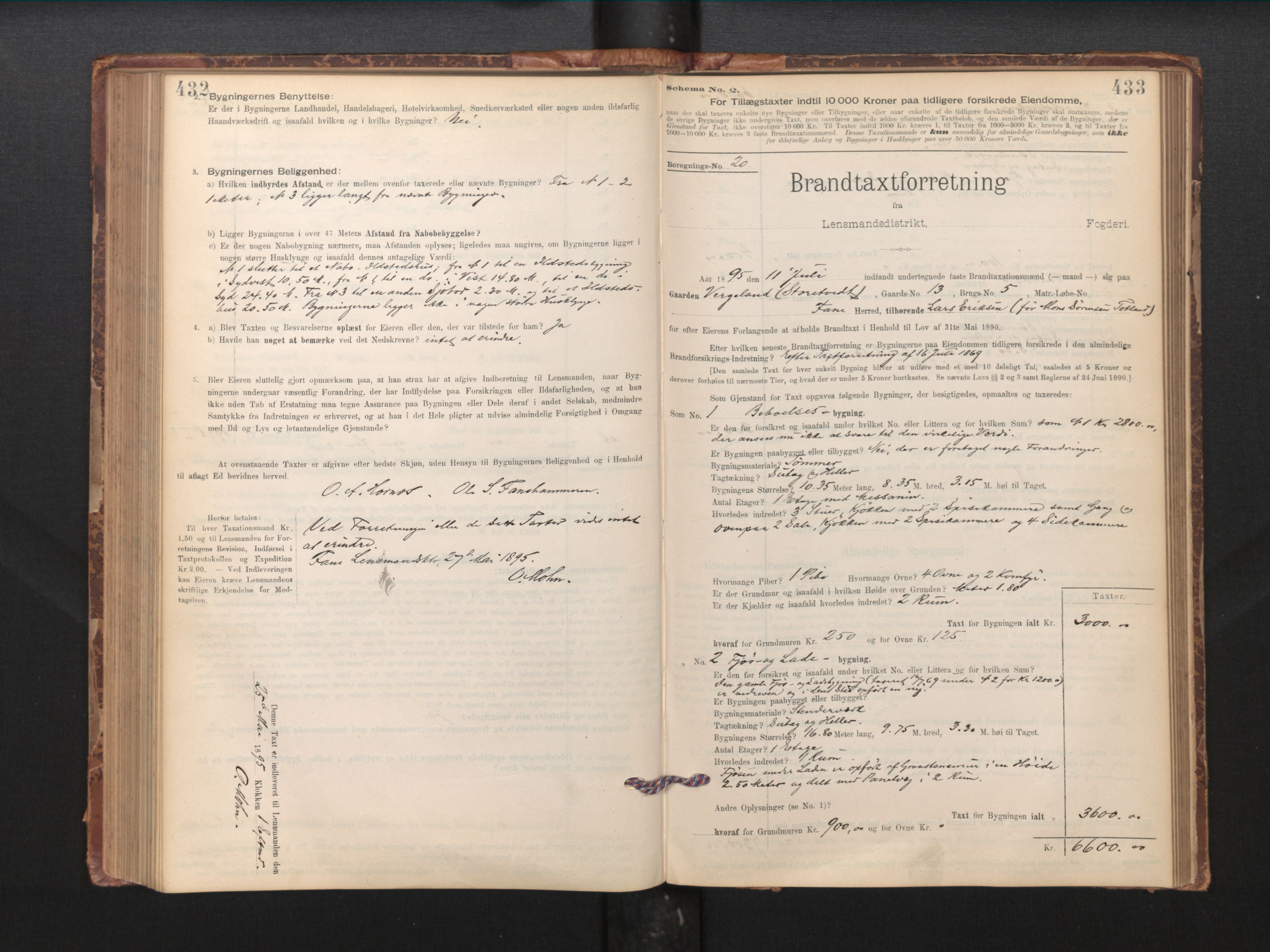Lensmannen i Fana, SAB/A-31801/0012/L0016: Branntakstprotokoll skjematakst, 1895-1902, p. 432-433