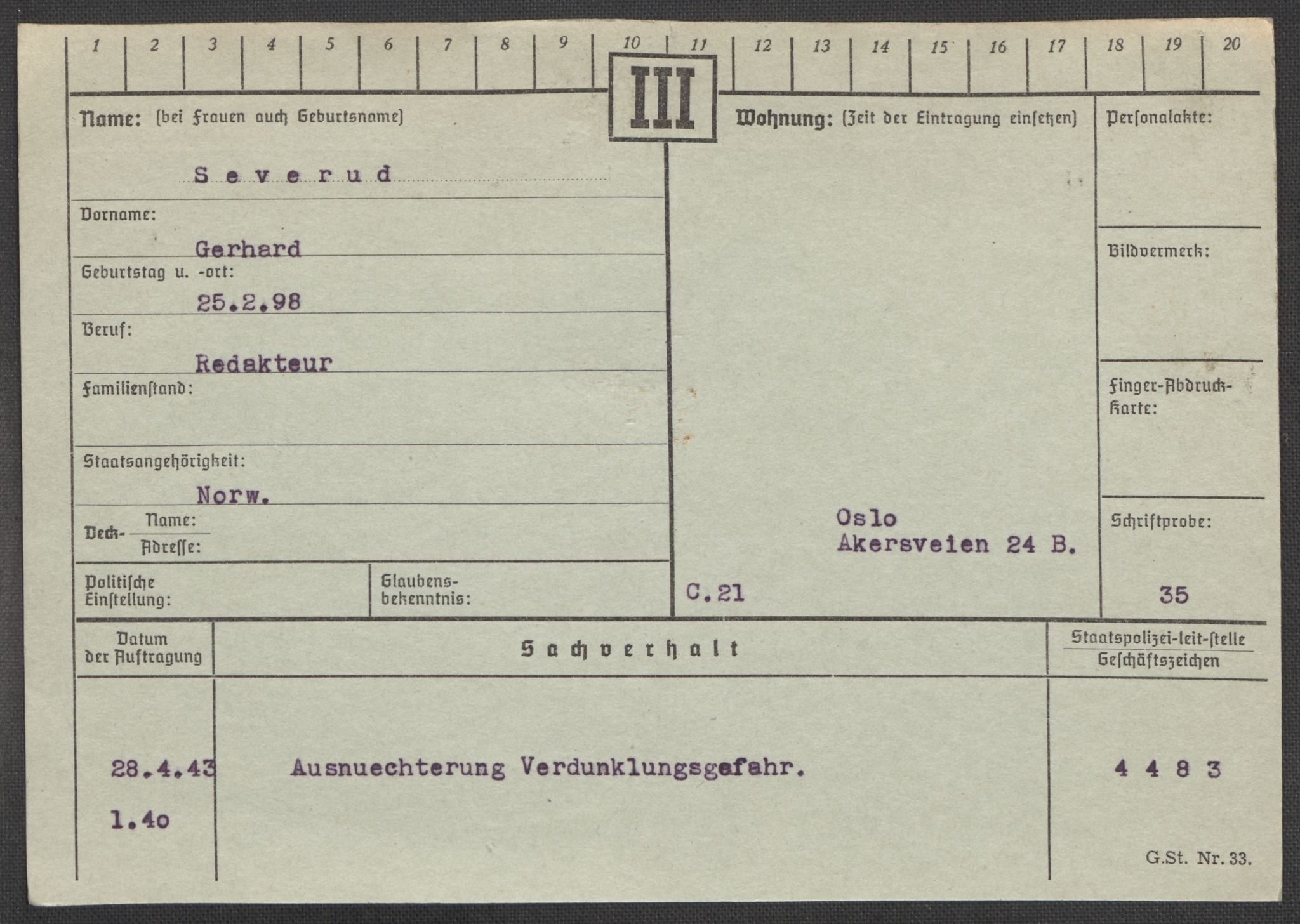 Befehlshaber der Sicherheitspolizei und des SD, AV/RA-RAFA-5969/E/Ea/Eaa/L0009: Register over norske fanger i Møllergata 19: Ru-Sy, 1940-1945, p. 638