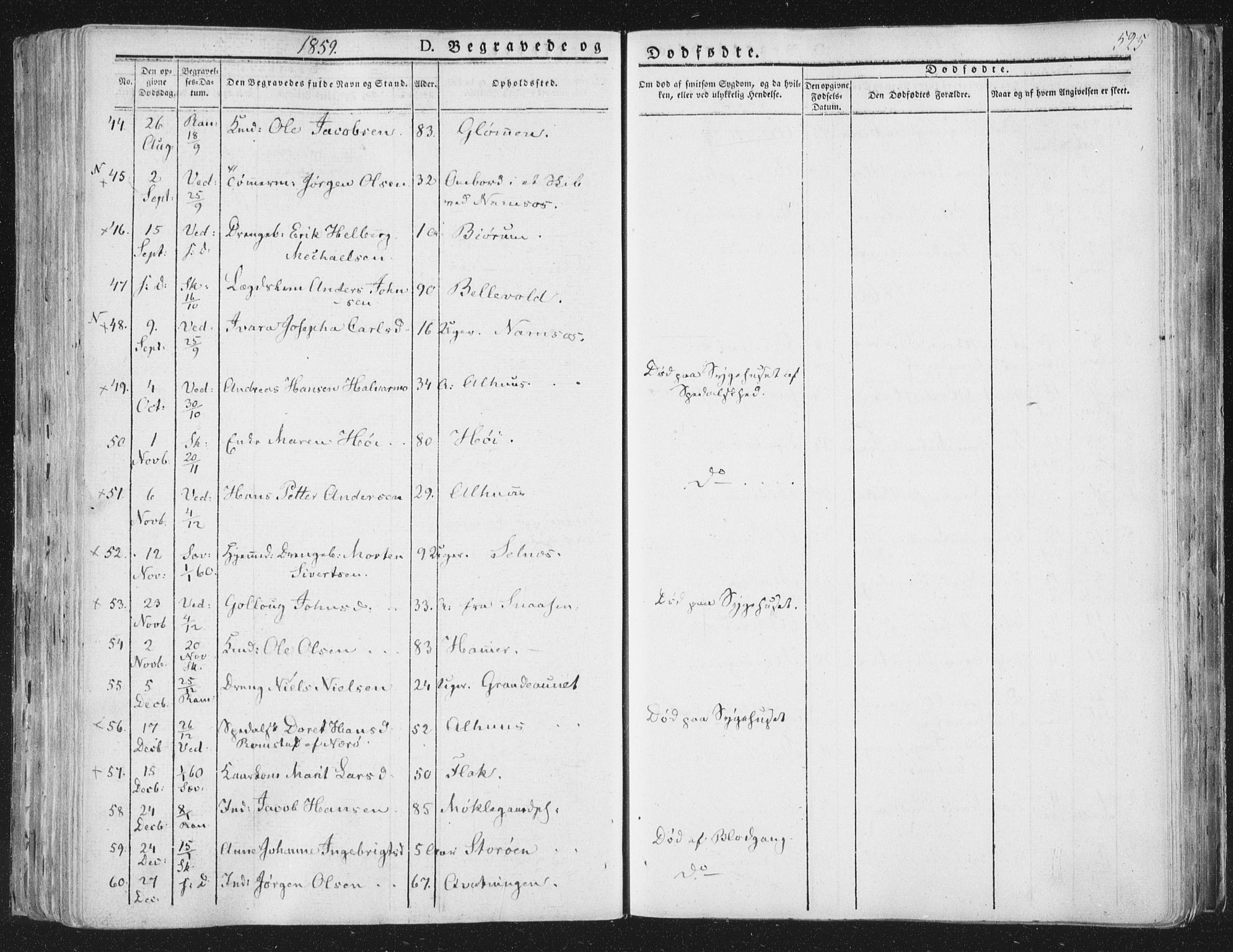 Ministerialprotokoller, klokkerbøker og fødselsregistre - Nord-Trøndelag, AV/SAT-A-1458/764/L0552: Parish register (official) no. 764A07b, 1824-1865, p. 525