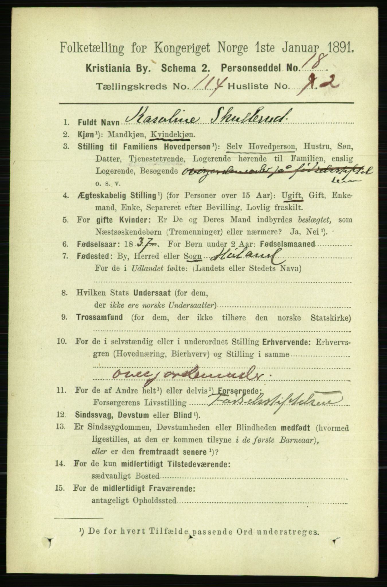 RA, 1891 census for 0301 Kristiania, 1891, p. 60789