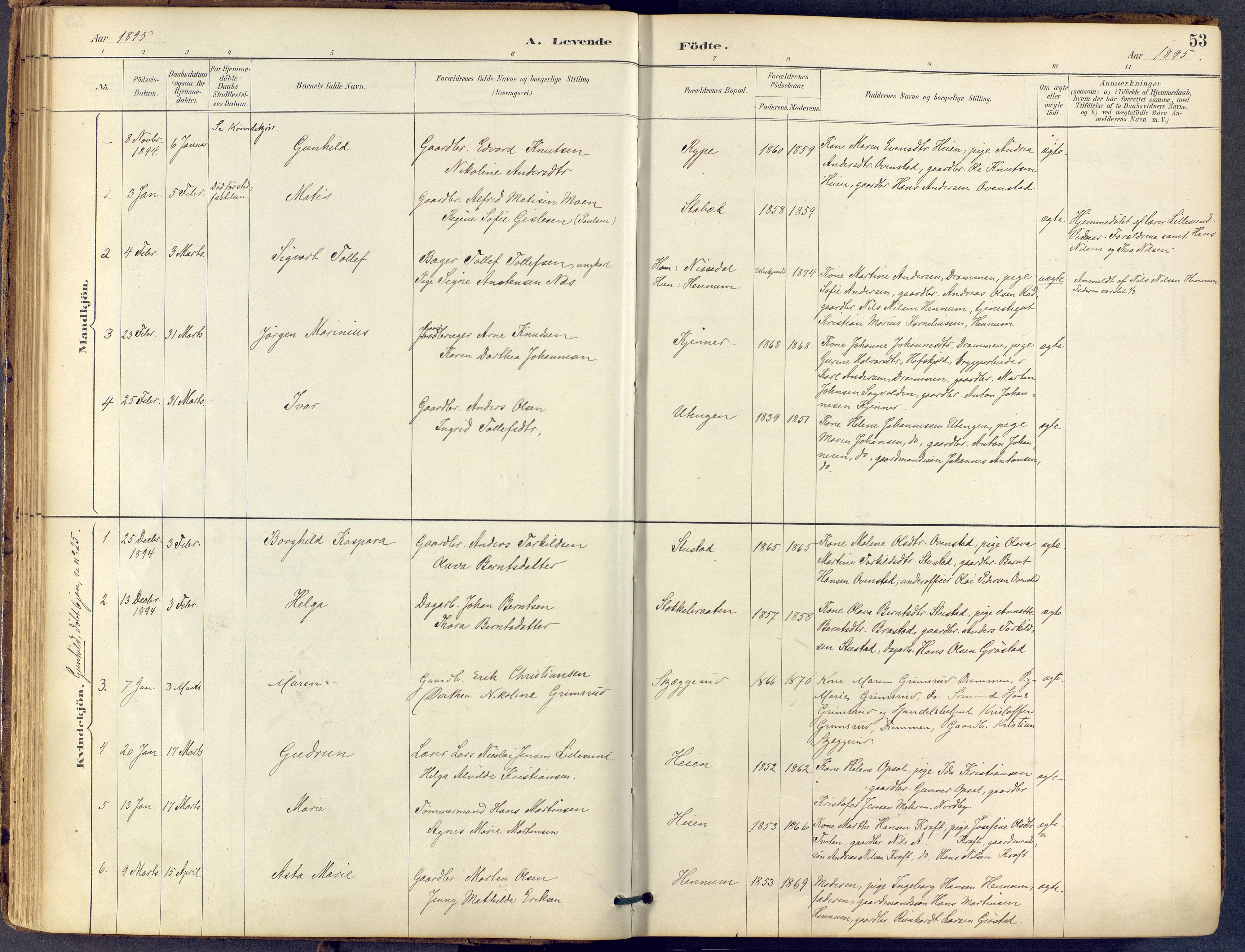 Lier kirkebøker, AV/SAKO-A-230/F/Fb/L0001: Parish register (official) no. II 1, 1883-1910, p. 53