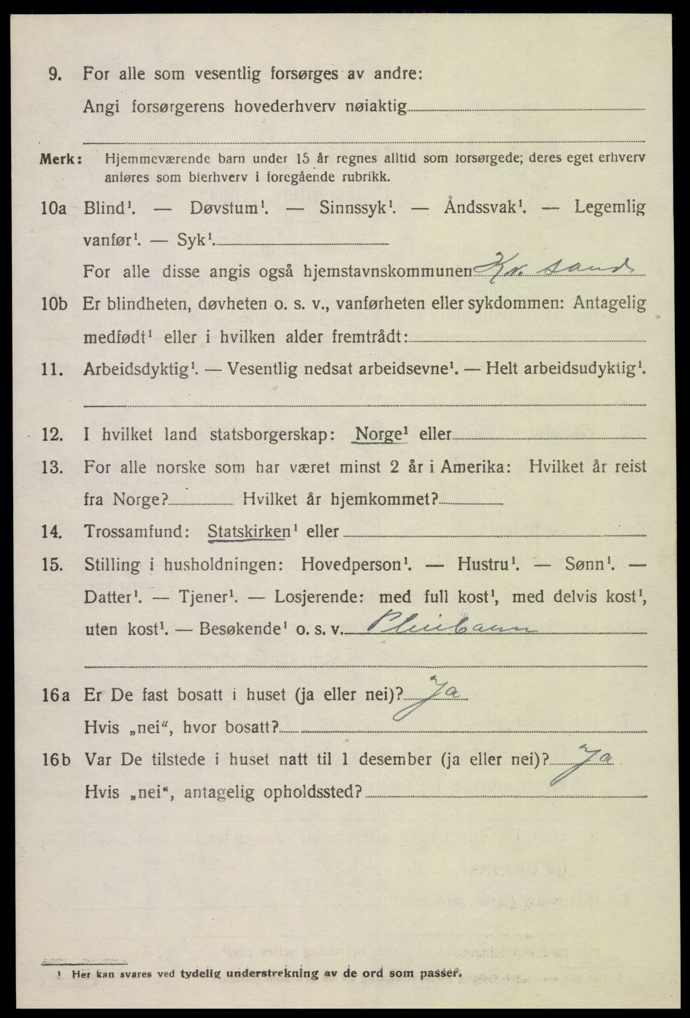 SAK, 1920 census for Greipstad, 1920, p. 1495