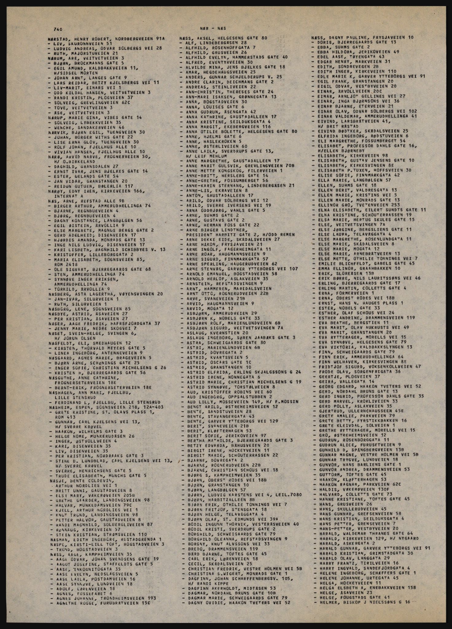 Kristiania/Oslo adressebok, PUBL/-, 1981-1982, p. 740