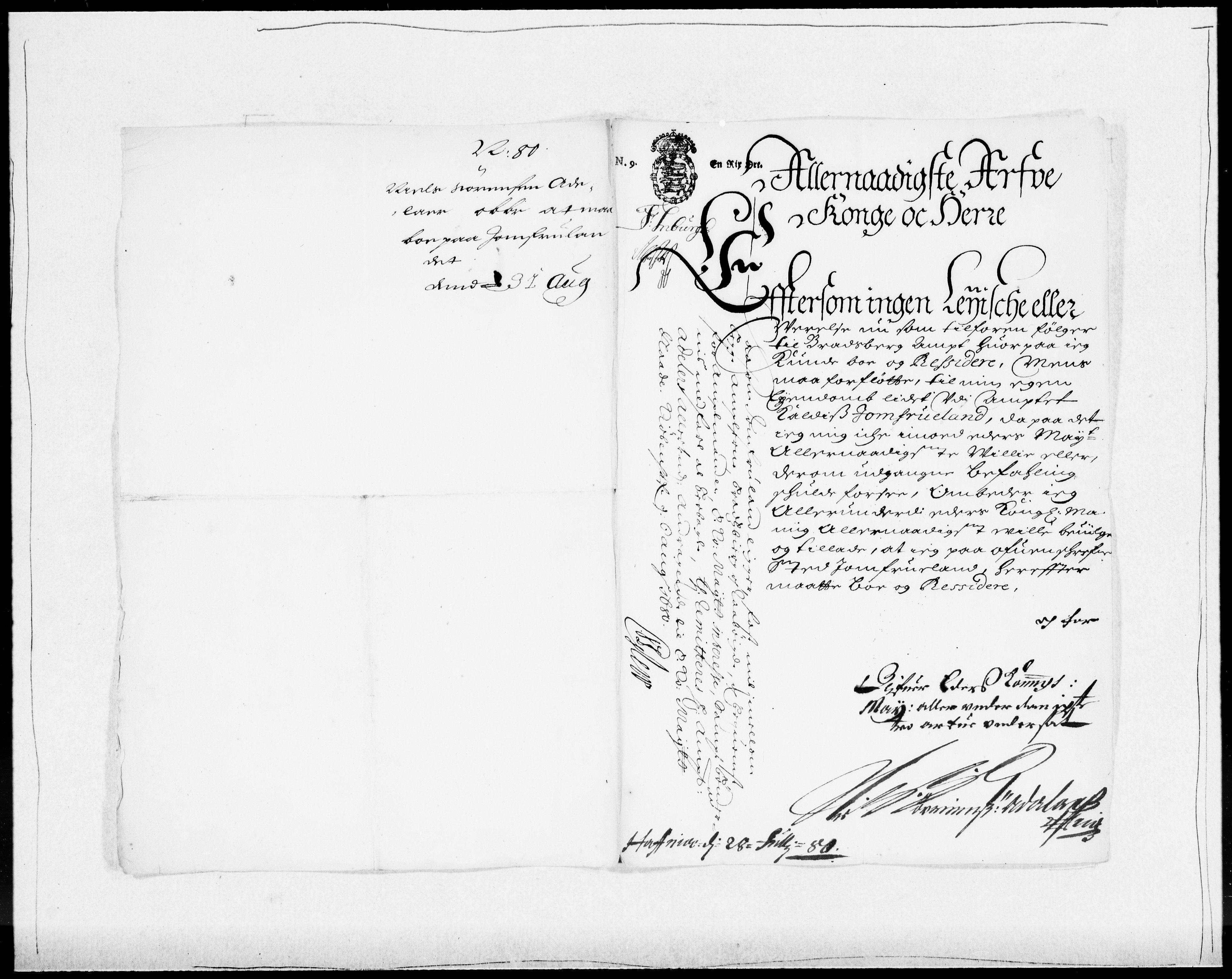 Danske Kanselli 1572-1799, AV/RA-EA-3023/F/Fc/Fcc/Fcca/L0033: Norske innlegg 1572-1799, 1680-1681, p. 67