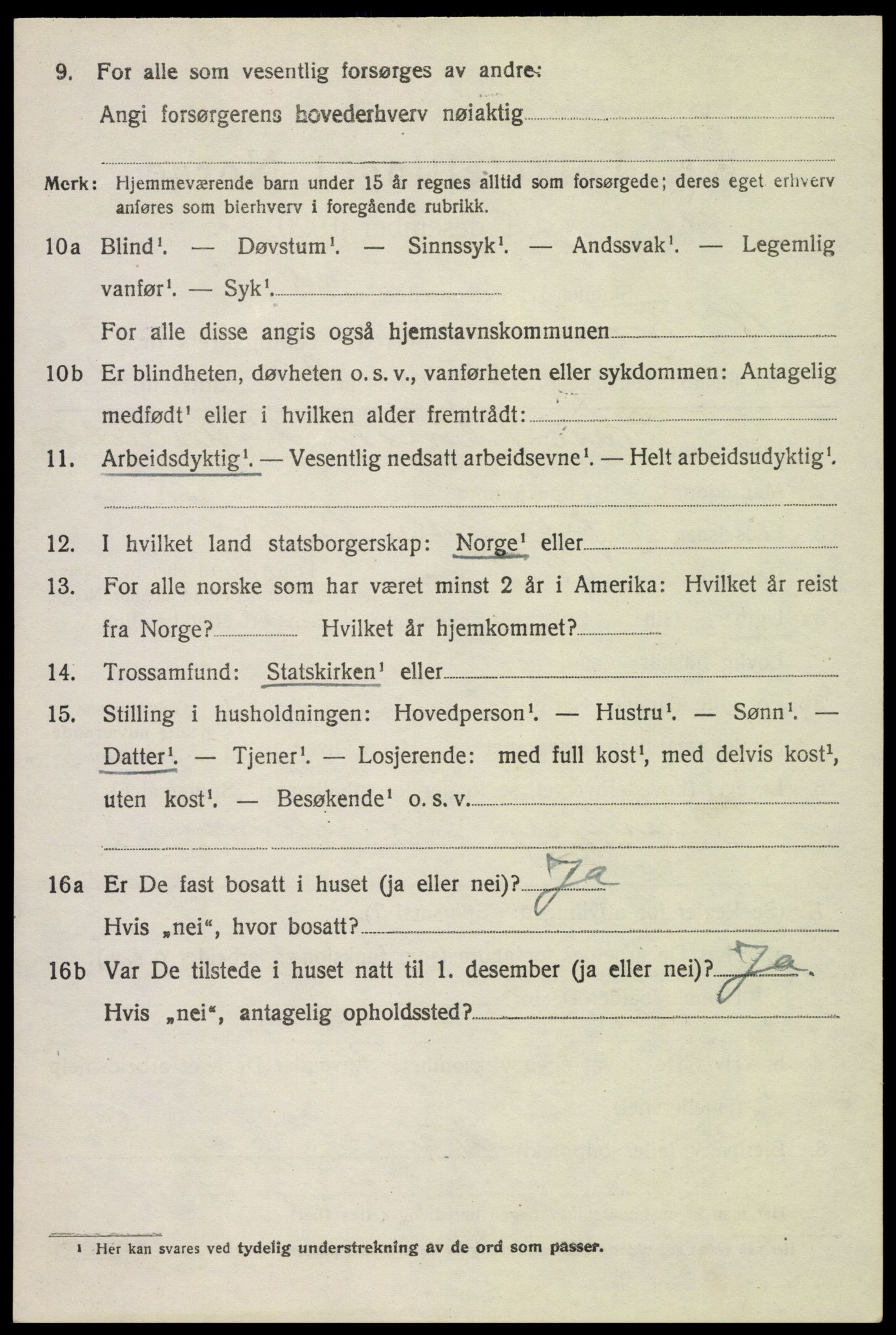 SAH, 1920 census for Nord-Fron, 1920, p. 3117