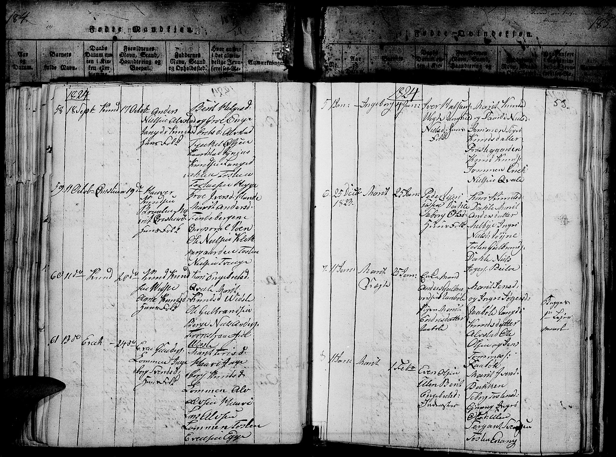 Slidre prestekontor, SAH/PREST-134/H/Ha/Haa/L0002: Parish register (official) no. 2, 1814-1830, p. 186b