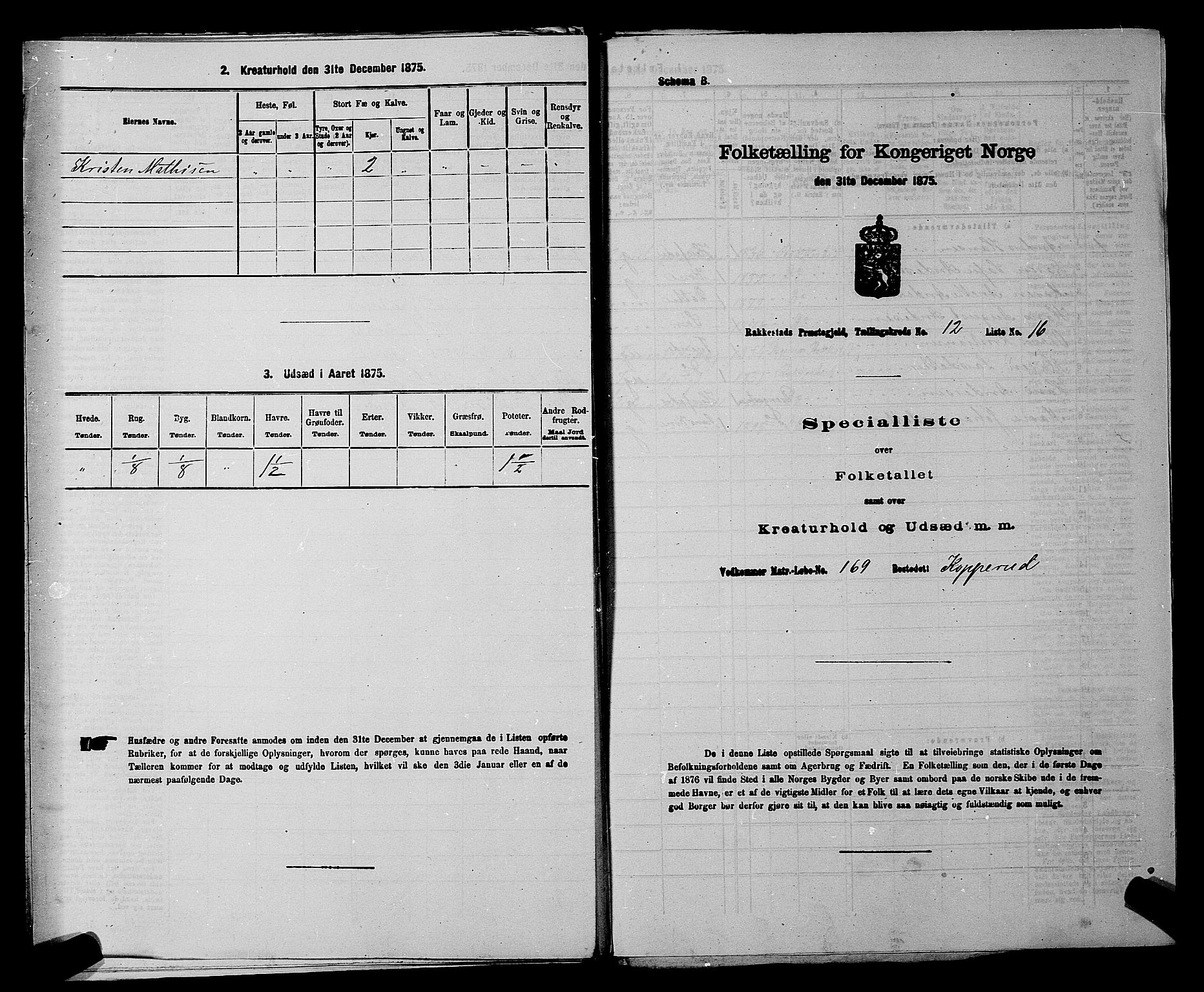 RA, 1875 census for 0128P Rakkestad, 1875, p. 1462