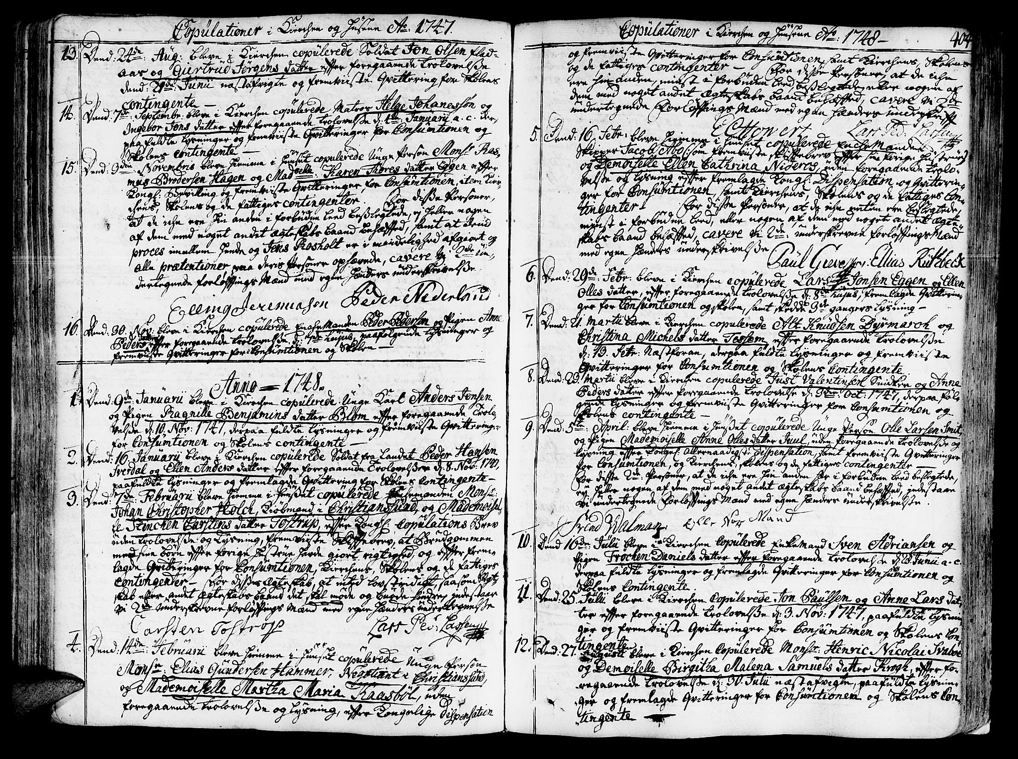 Ministerialprotokoller, klokkerbøker og fødselsregistre - Sør-Trøndelag, SAT/A-1456/602/L0103: Parish register (official) no. 602A01, 1732-1774, p. 404
