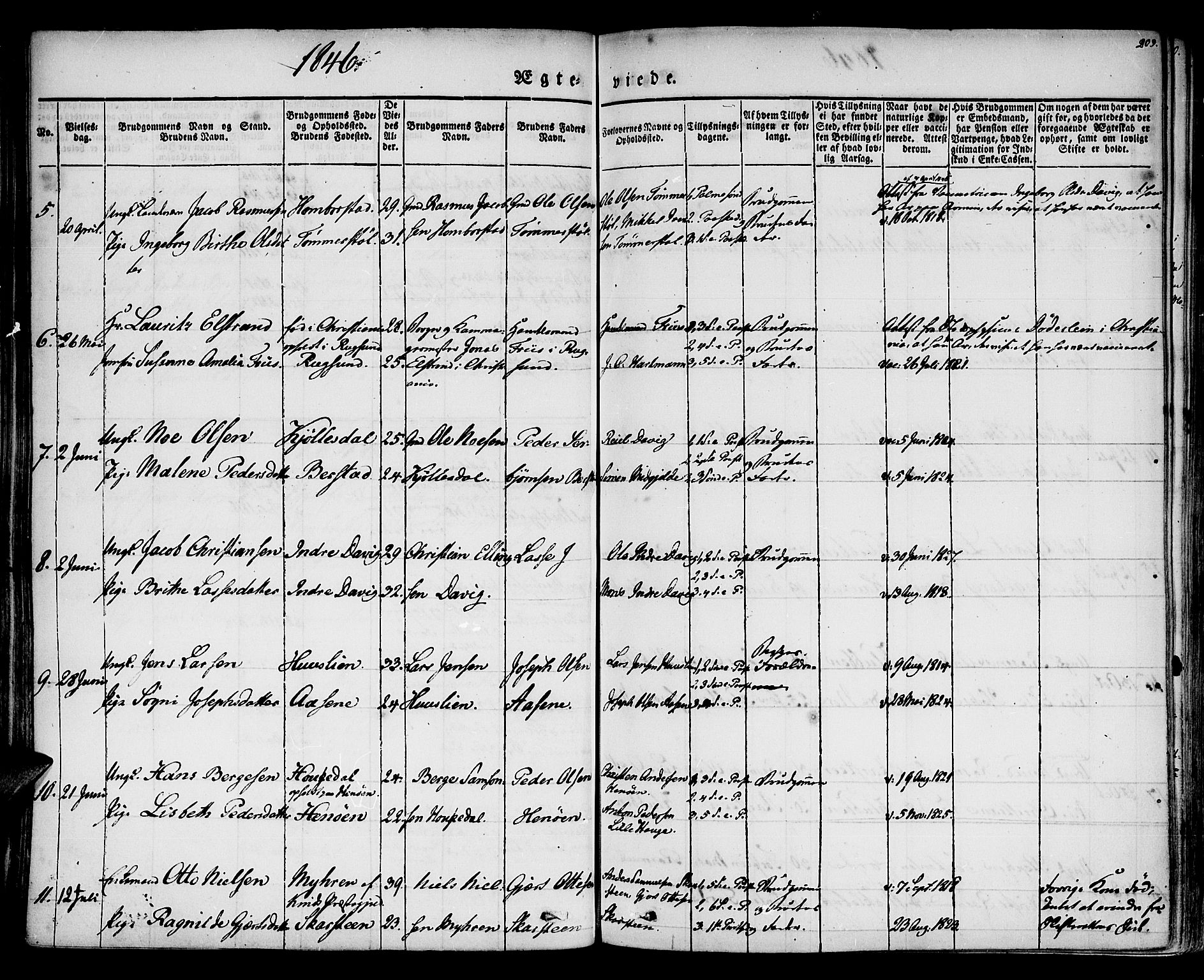 Davik sokneprestembete, AV/SAB-A-79701/H/Haa/Haaa/L0004: Parish register (official) no. A 4, 1830-1849, p. 209