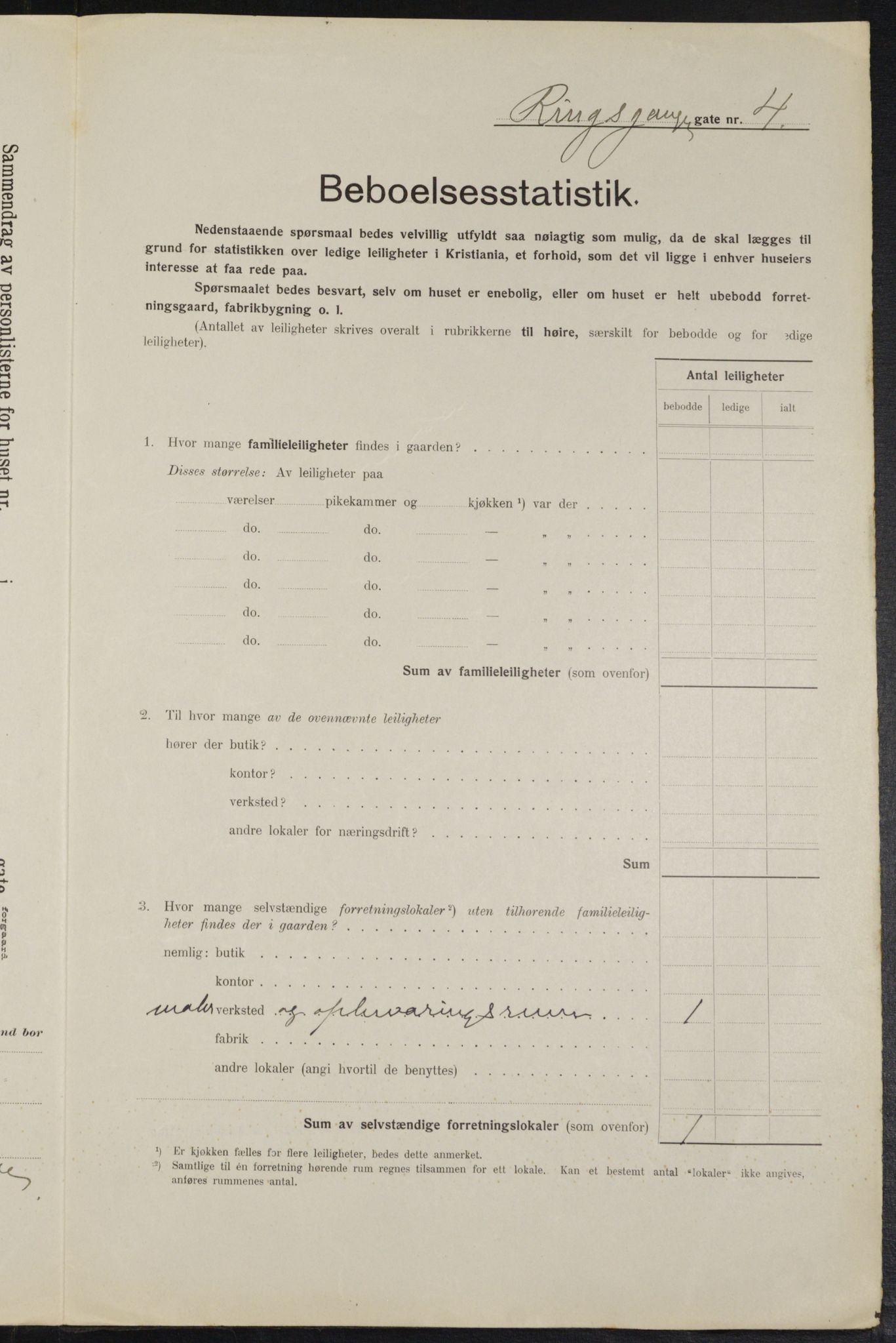 OBA, Municipal Census 1914 for Kristiania, 1914, p. 83096