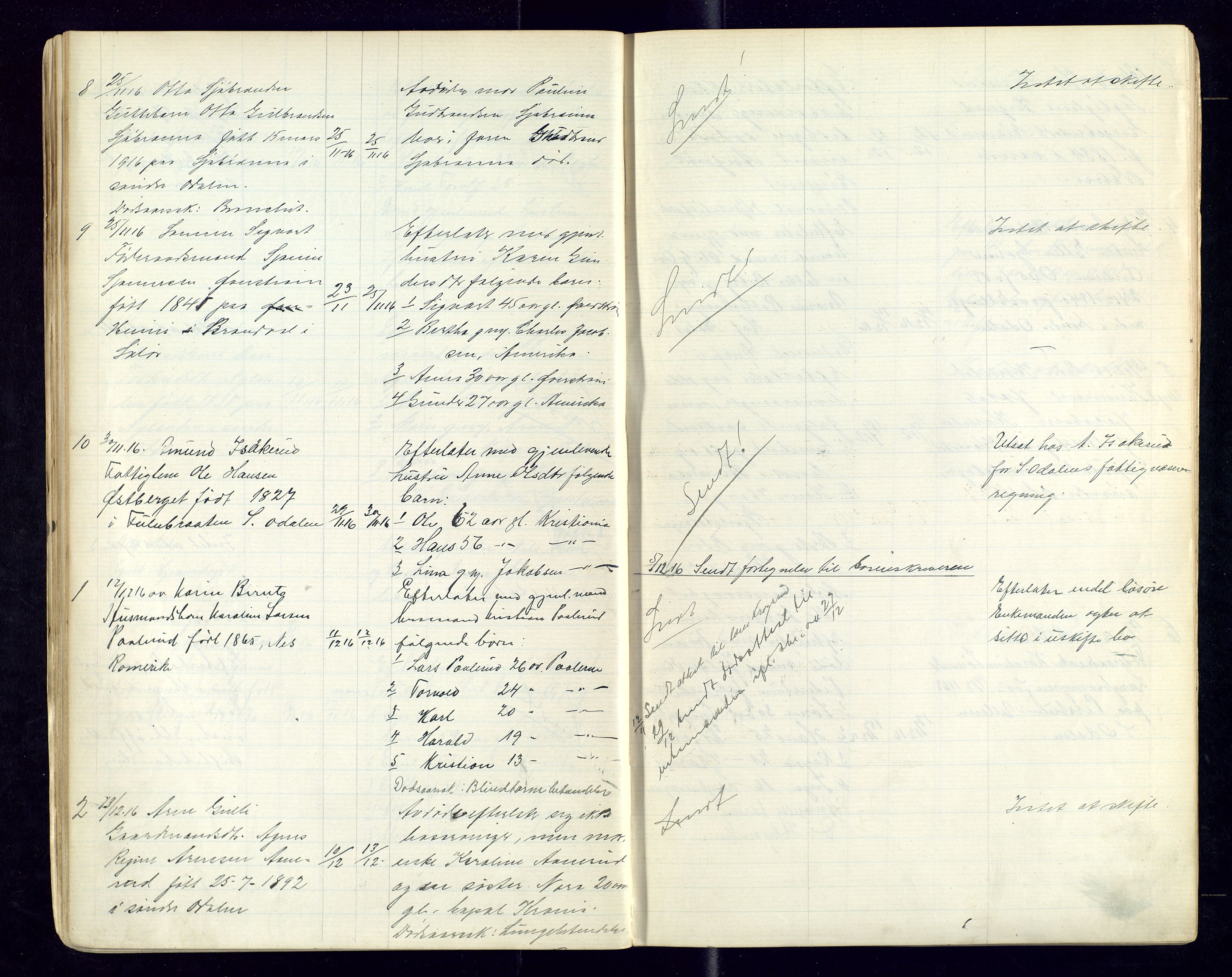 Sør-Odal lensmannskontor, AV/SAH-LHS-022/H/Hb/L0002/0002: Protokoller over anmeldte dødsfall / Protokoll over anmeldte dødsfall, 1915-1921