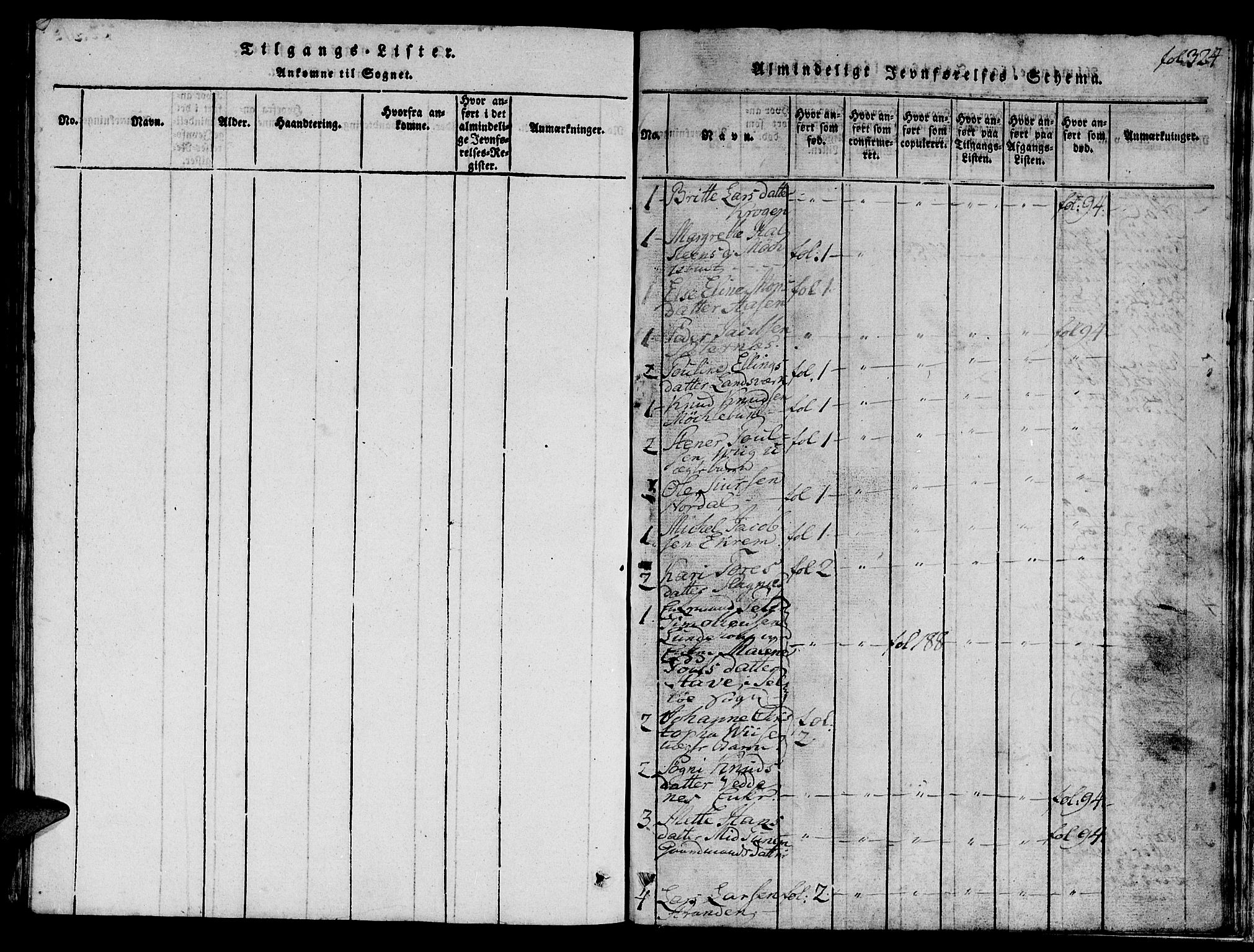 Ministerialprotokoller, klokkerbøker og fødselsregistre - Møre og Romsdal, SAT/A-1454/501/L0004: Parish register (official) no. 501A04, 1816-1831, p. 324