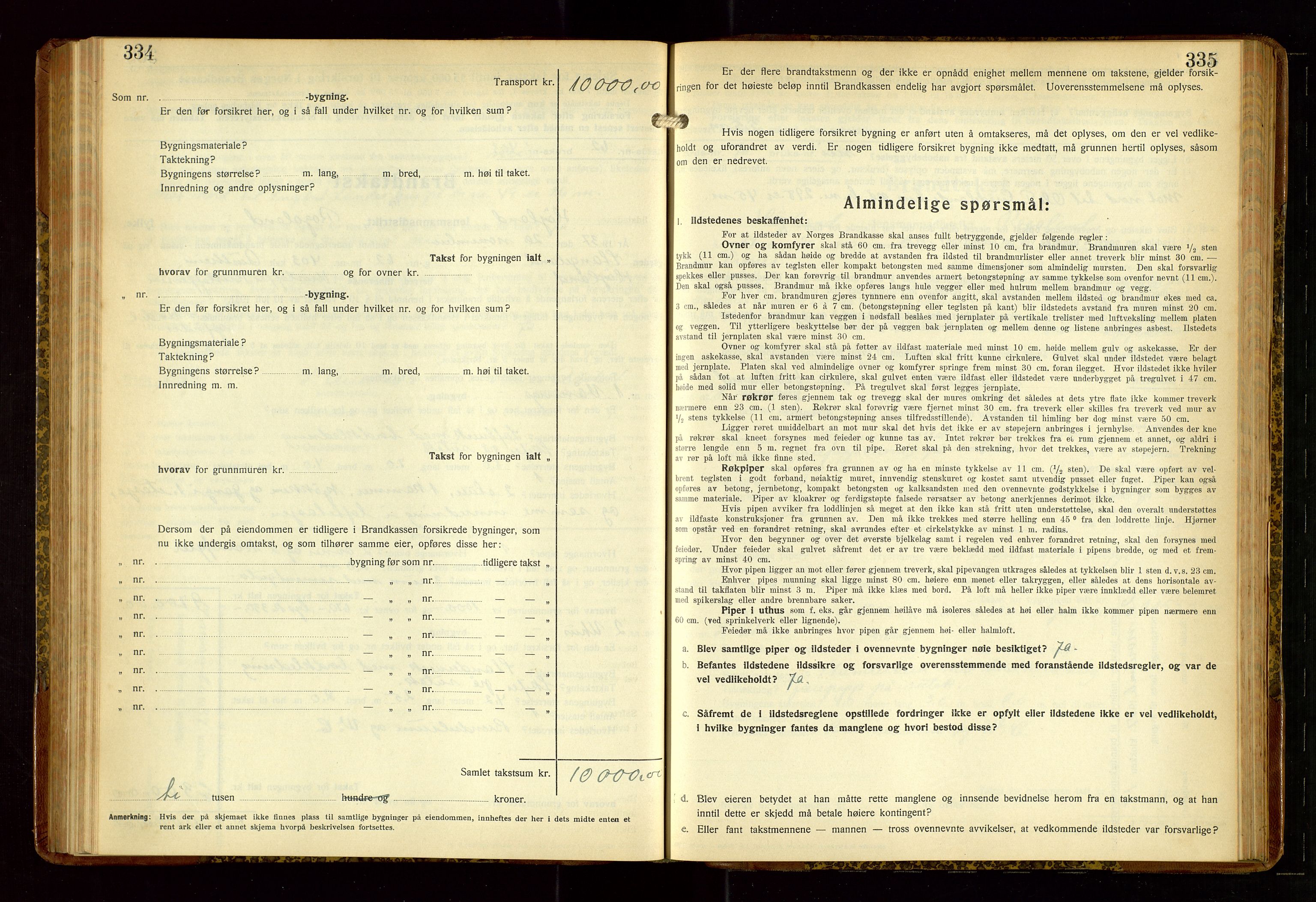 Høyland/Sandnes lensmannskontor, AV/SAST-A-100166/Gob/L0006: "Brandtakstprotokoll", 1936-1938, p. 334-335