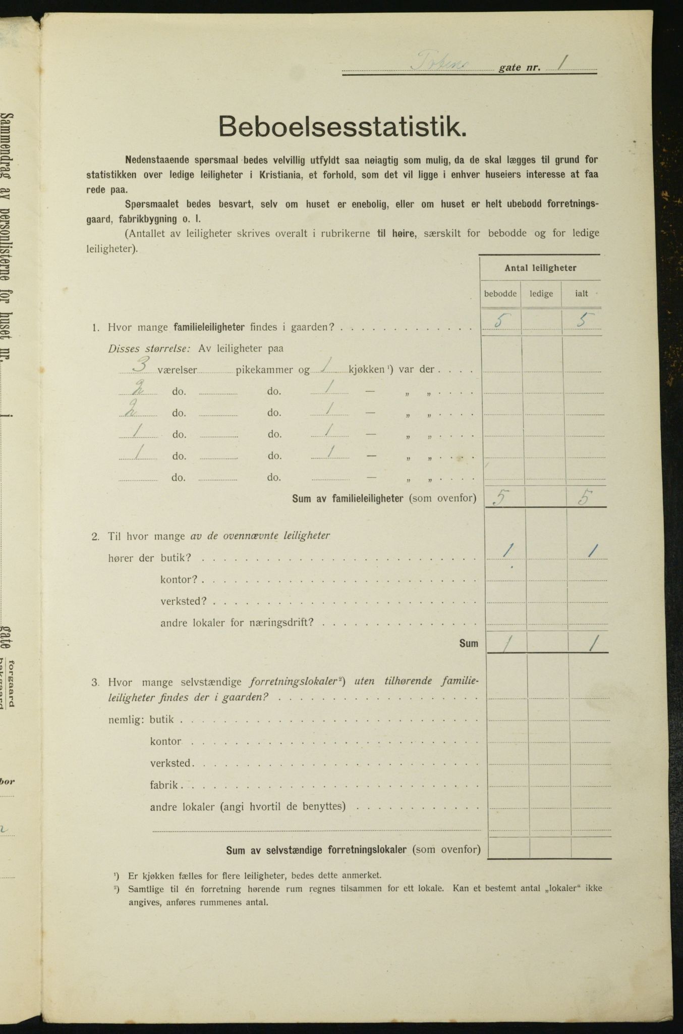 OBA, Municipal Census 1912 for Kristiania, 1912, p. 115367