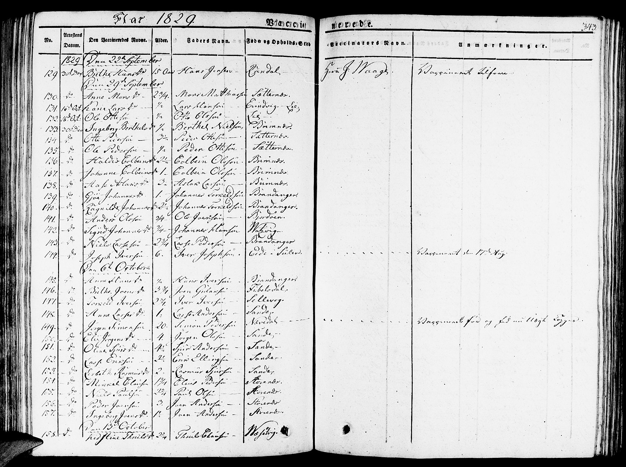 Gulen sokneprestembete, AV/SAB-A-80201/H/Haa/Haaa/L0019: Parish register (official) no. A 19, 1826-1836, p. 343