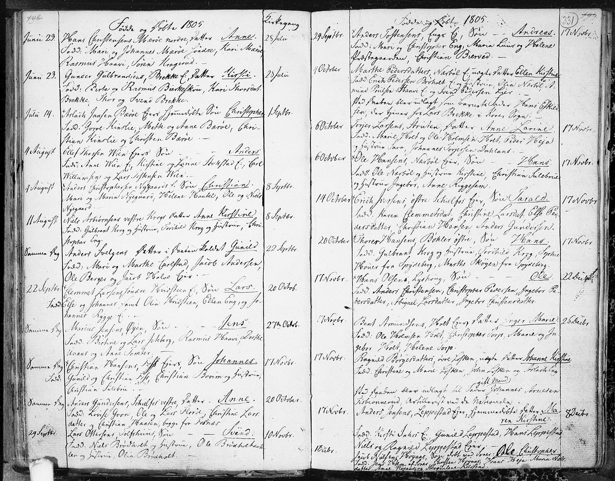 Hobøl prestekontor Kirkebøker, SAO/A-2002/F/Fa/L0001: Parish register (official) no. I 1, 1733-1814, p. 331