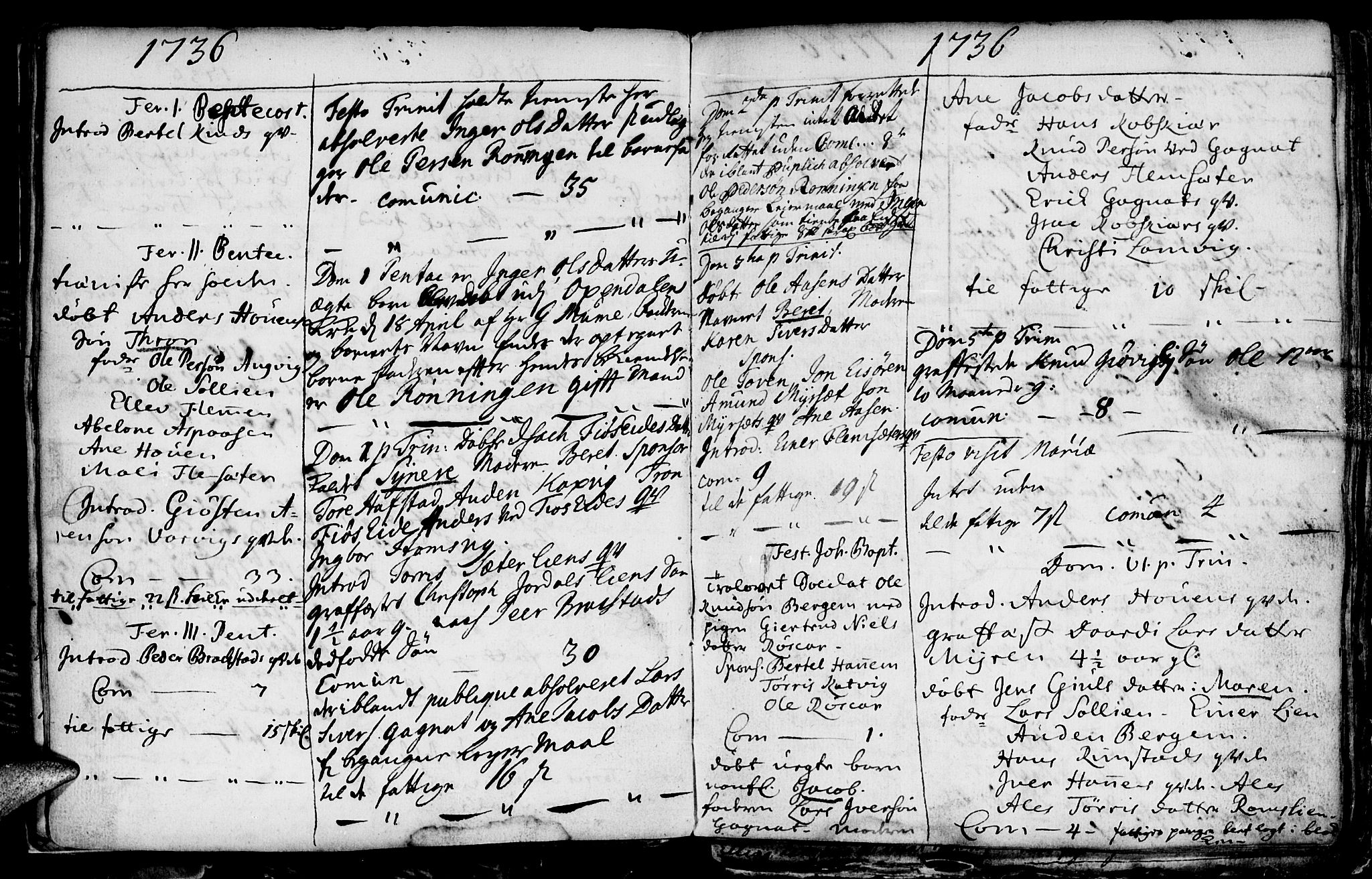 Ministerialprotokoller, klokkerbøker og fødselsregistre - Møre og Romsdal, AV/SAT-A-1454/586/L0978: Parish register (official) no. 586A04, 1732-1751