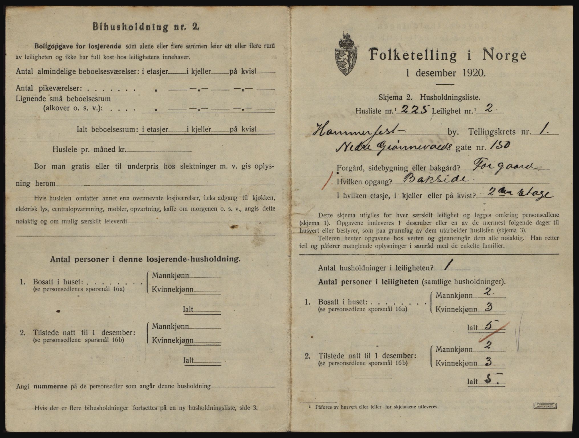 SATØ, 1920 census for Hammerfest, 1920, p. 1678