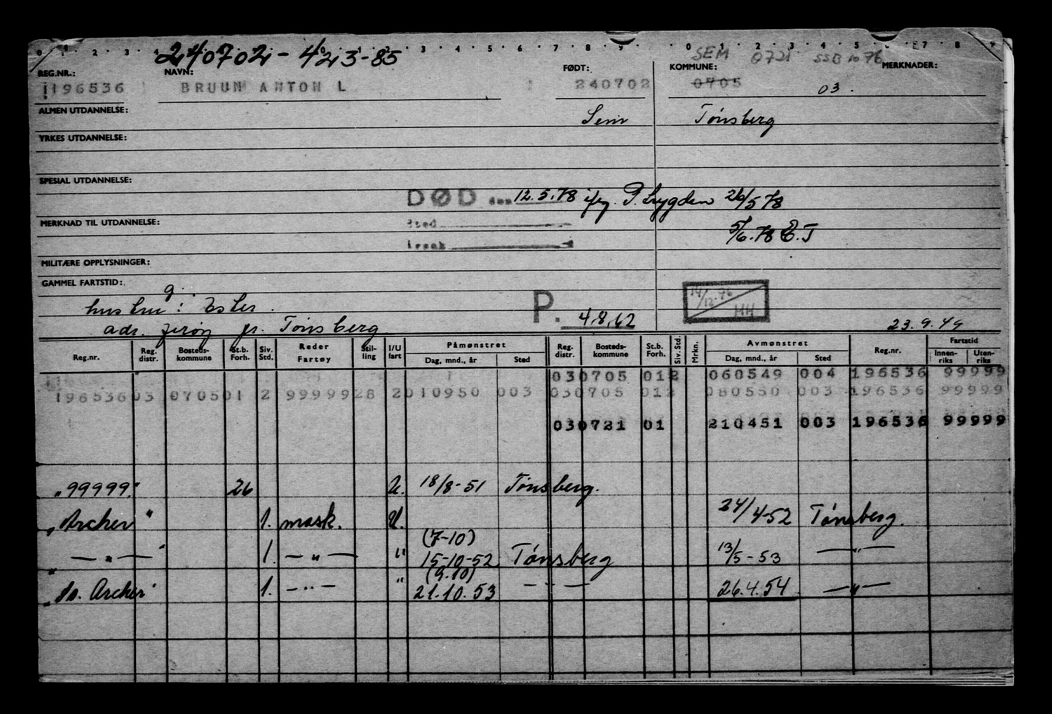 Direktoratet for sjømenn, AV/RA-S-3545/G/Gb/L0045: Hovedkort, 1902, p. 218