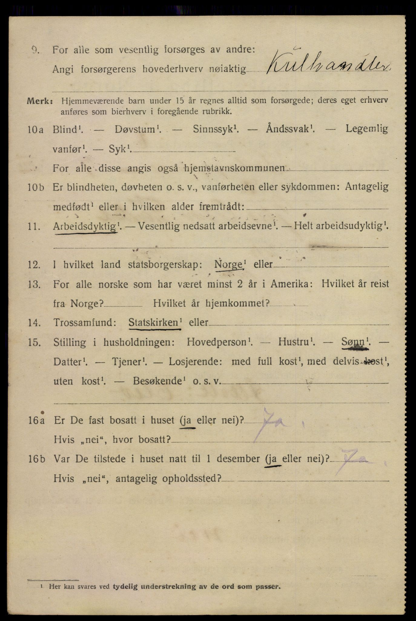 SAO, 1920 census for Kristiania, 1920, p. 296018