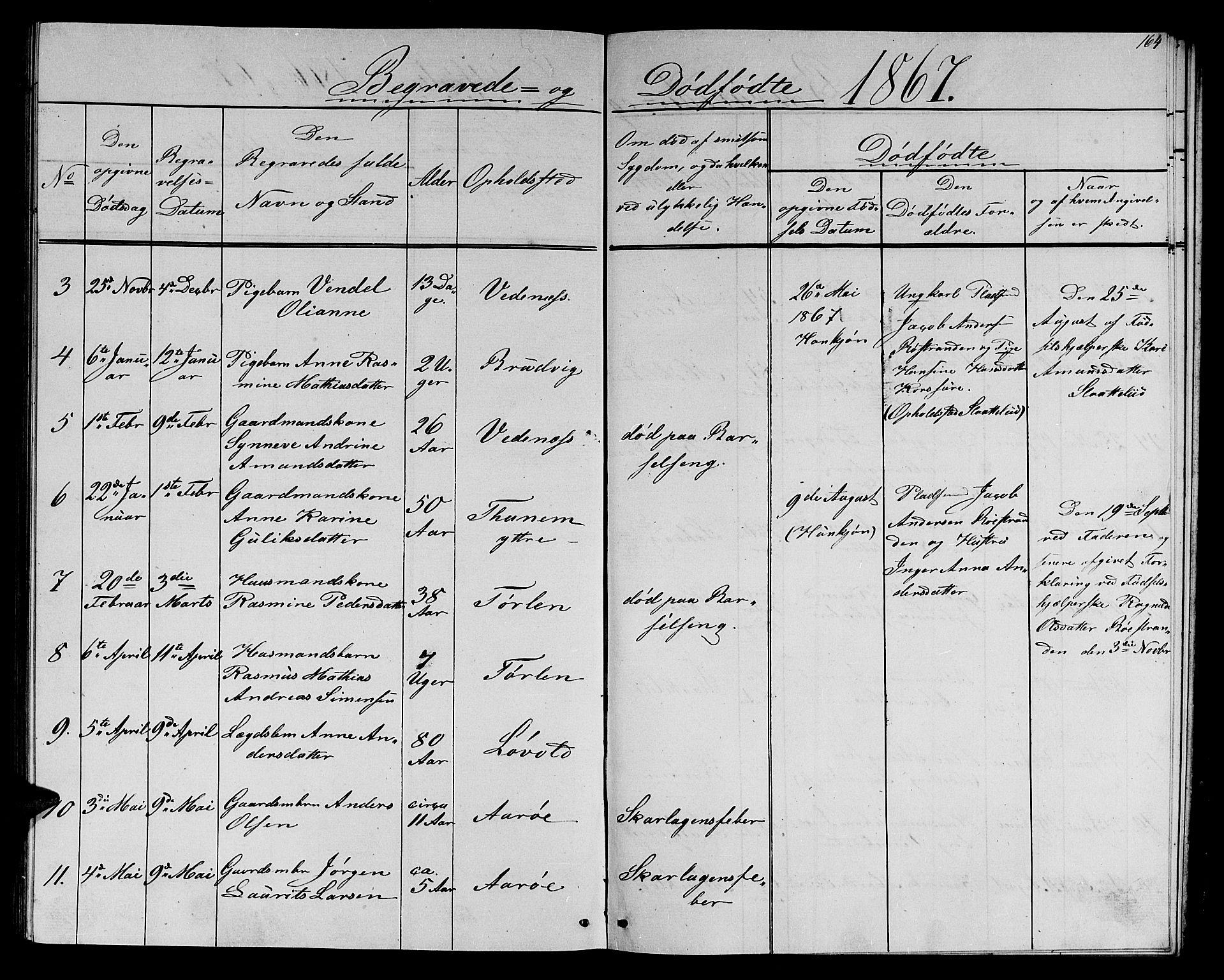 Ministerialprotokoller, klokkerbøker og fødselsregistre - Møre og Romsdal, AV/SAT-A-1454/501/L0015: Parish register (copy) no. 501C01, 1854-1867, p. 164