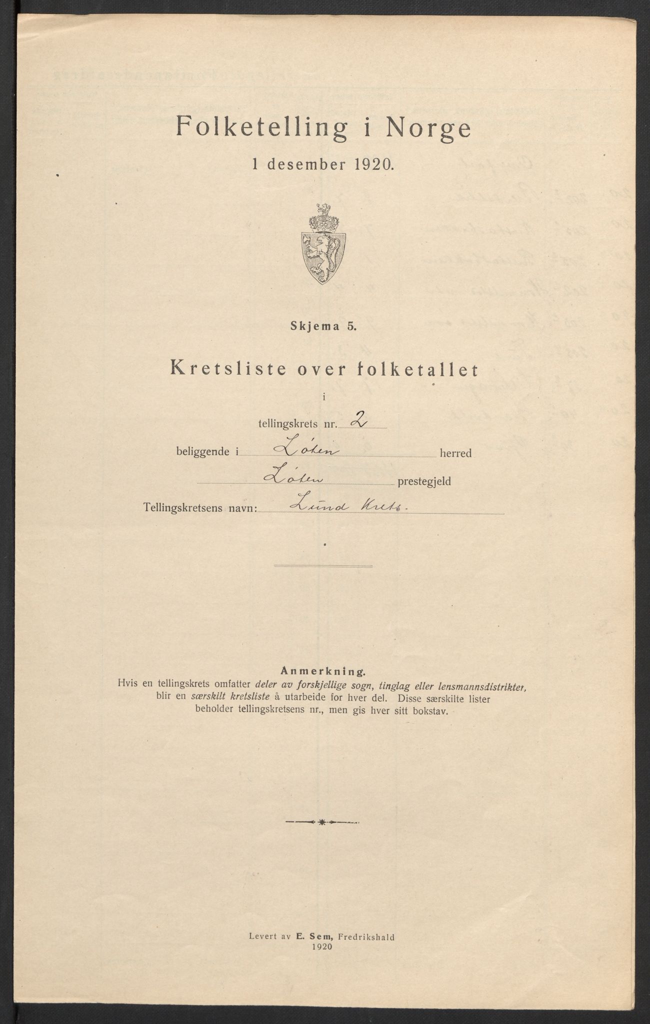 SAH, 1920 census for Løten, 1920, p. 25