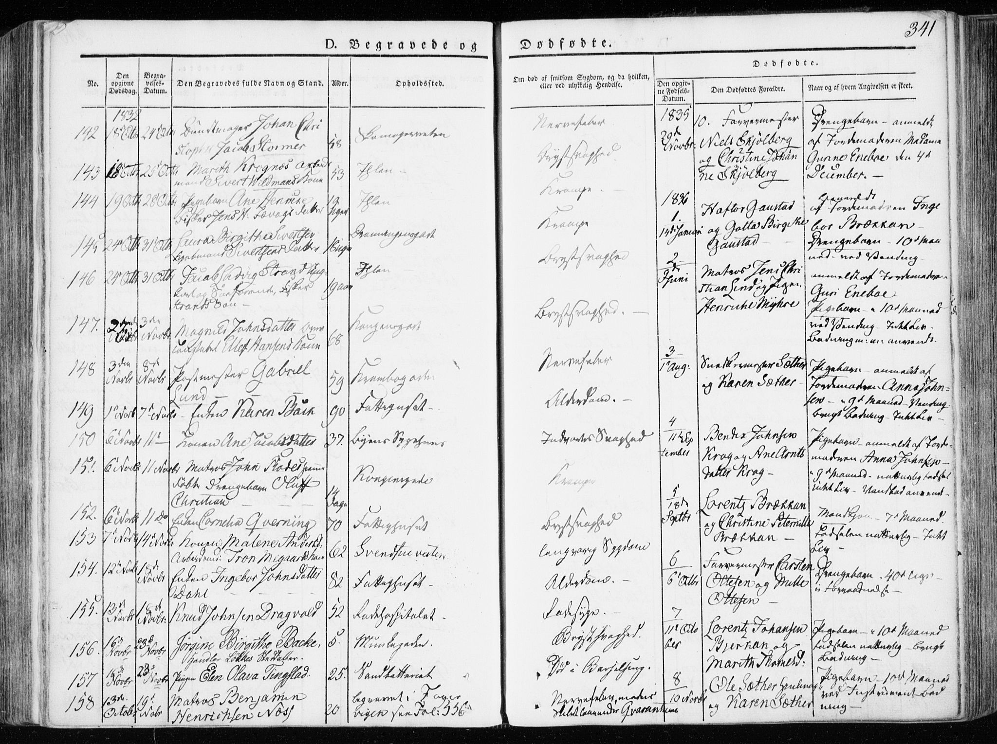 Ministerialprotokoller, klokkerbøker og fødselsregistre - Sør-Trøndelag, SAT/A-1456/601/L0047: Parish register (official) no. 601A15, 1831-1839, p. 341